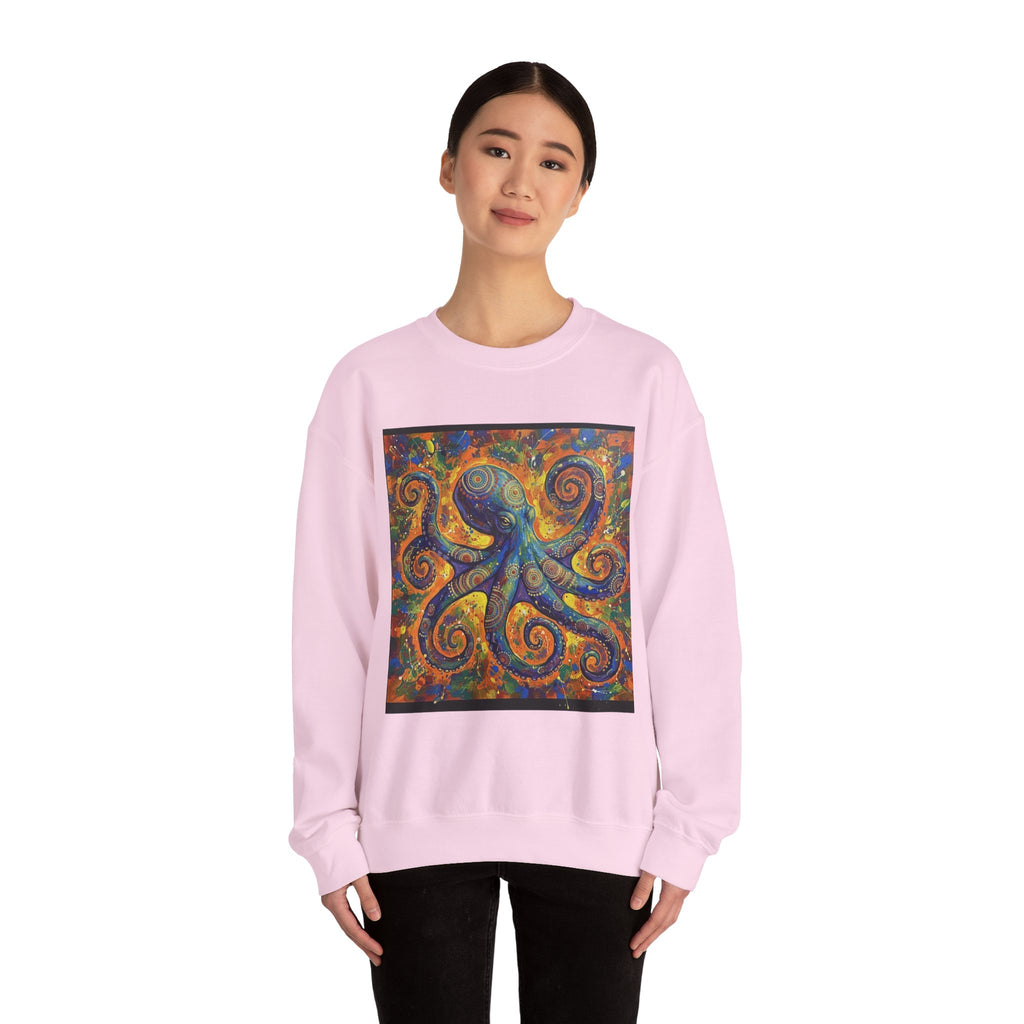 Colorful Octopus Graphic Crewneck Sweatshirt