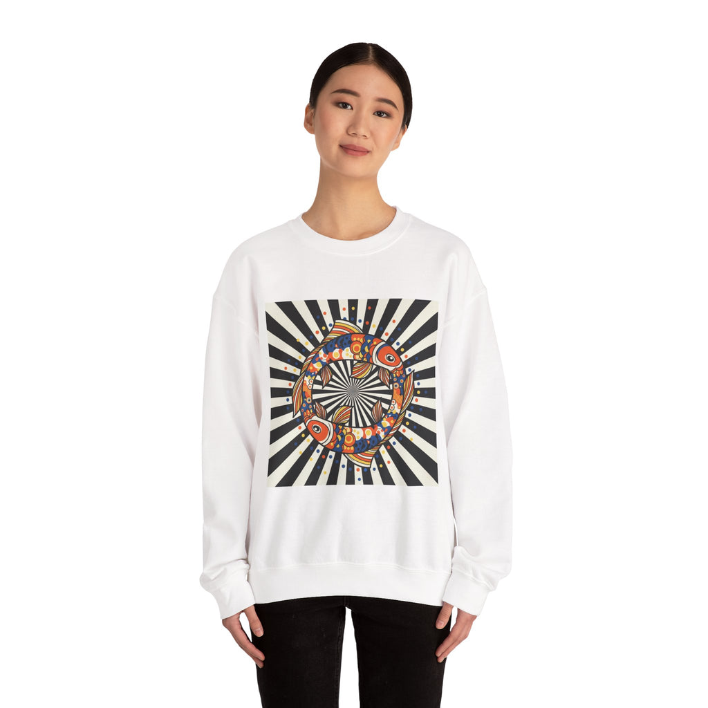 Colorful Spiritual Fish Crewneck Sweatshirt