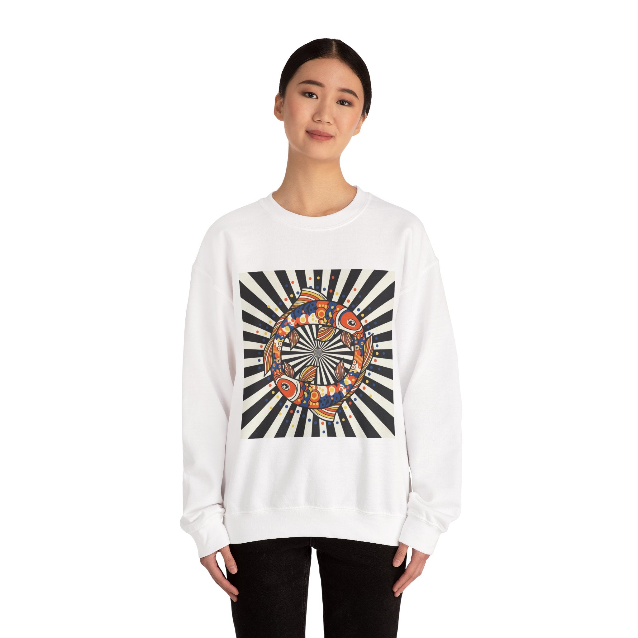 Colorful Spiritual Fish Crewneck Sweatshirt