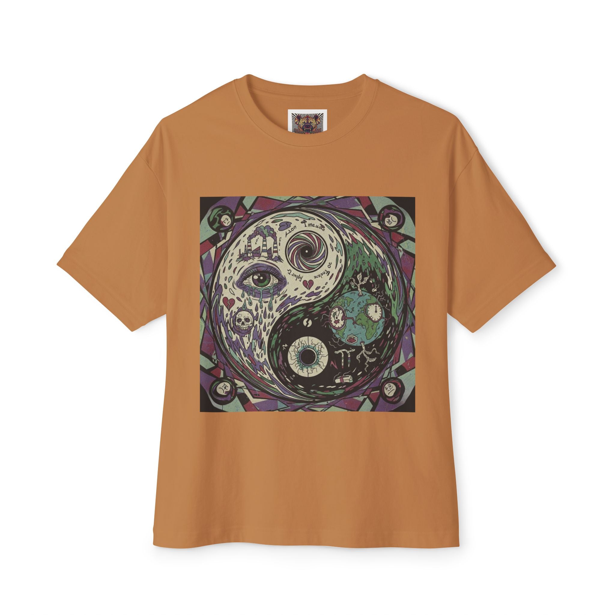 Spiritual Yin Yang Tee - Unisex Oversized Boxy T-Shirt