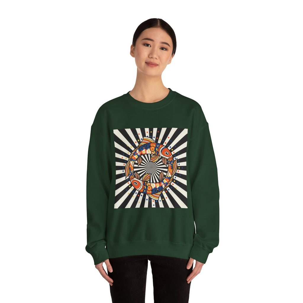 Colorful Spiritual Fish Crewneck Sweatshirt