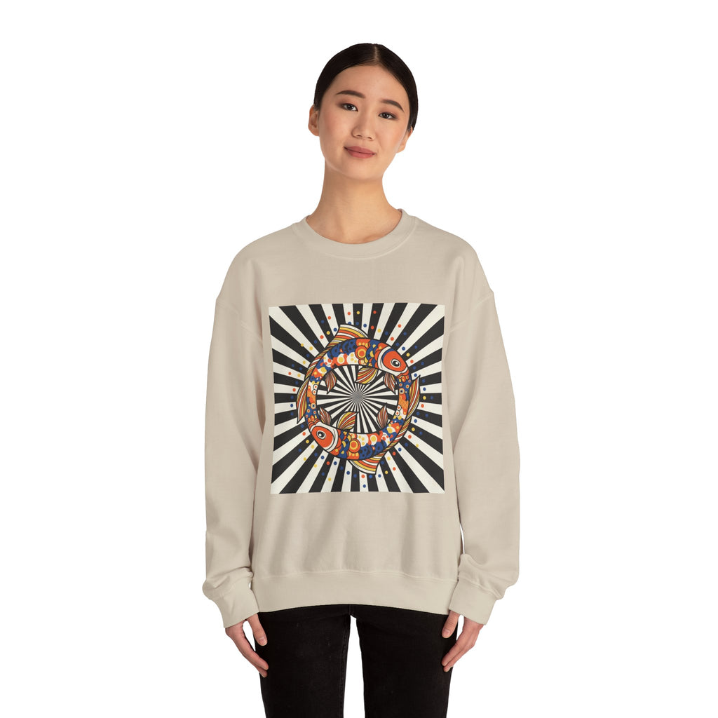 Colorful Spiritual Fish Crewneck Sweatshirt