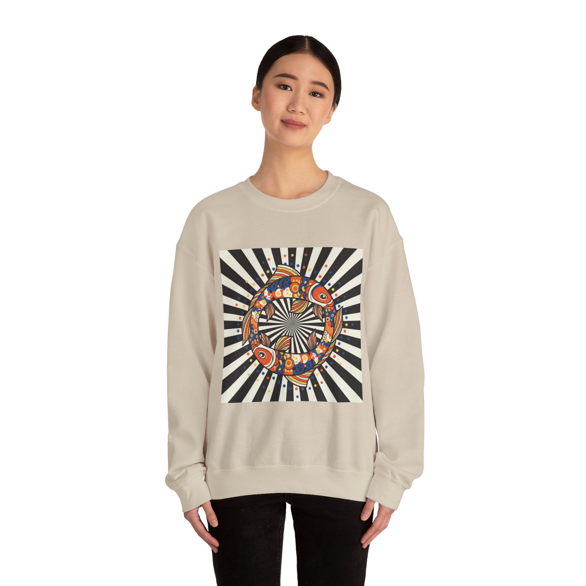 Colorful Spiritual Fish Crewneck Sweatshirt