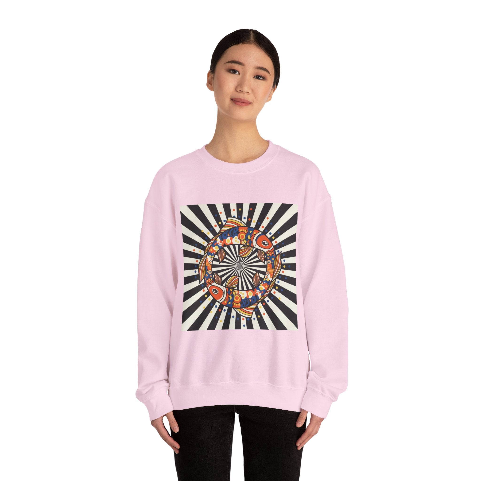 Colorful Spiritual Fish Crewneck Sweatshirt