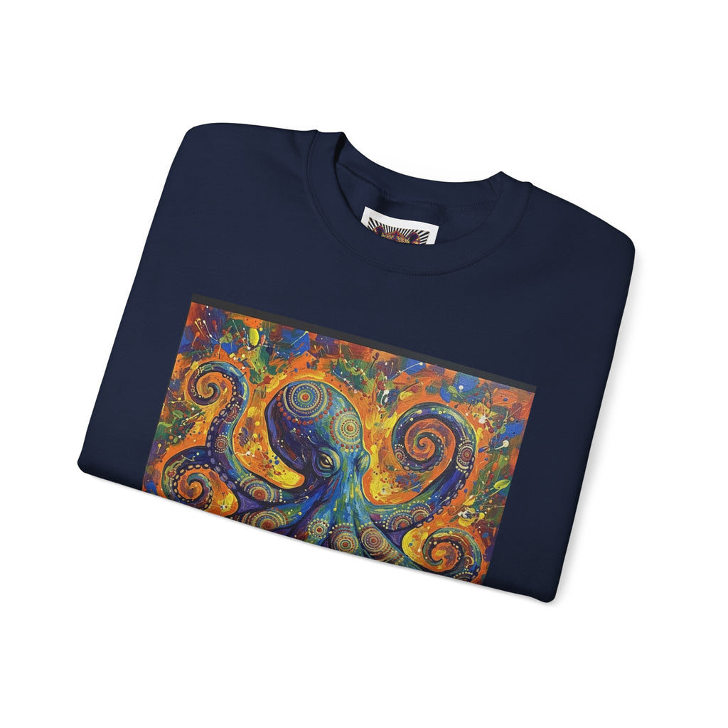 Colorful Octopus Graphic Crewneck Sweatshirt