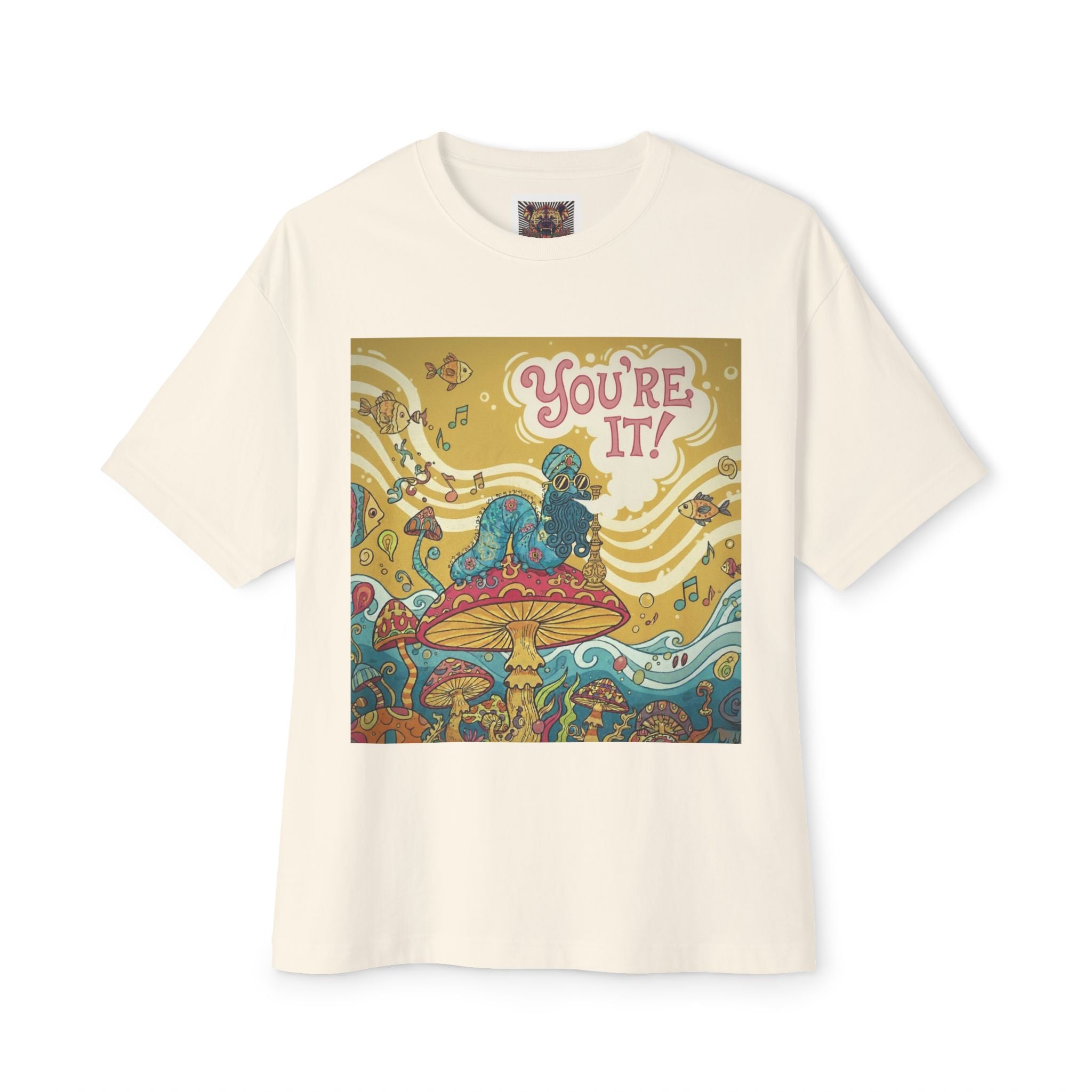 You're It! Unisex Oversized Boxy Tee - Colorful Mushroom & Fantasy Design