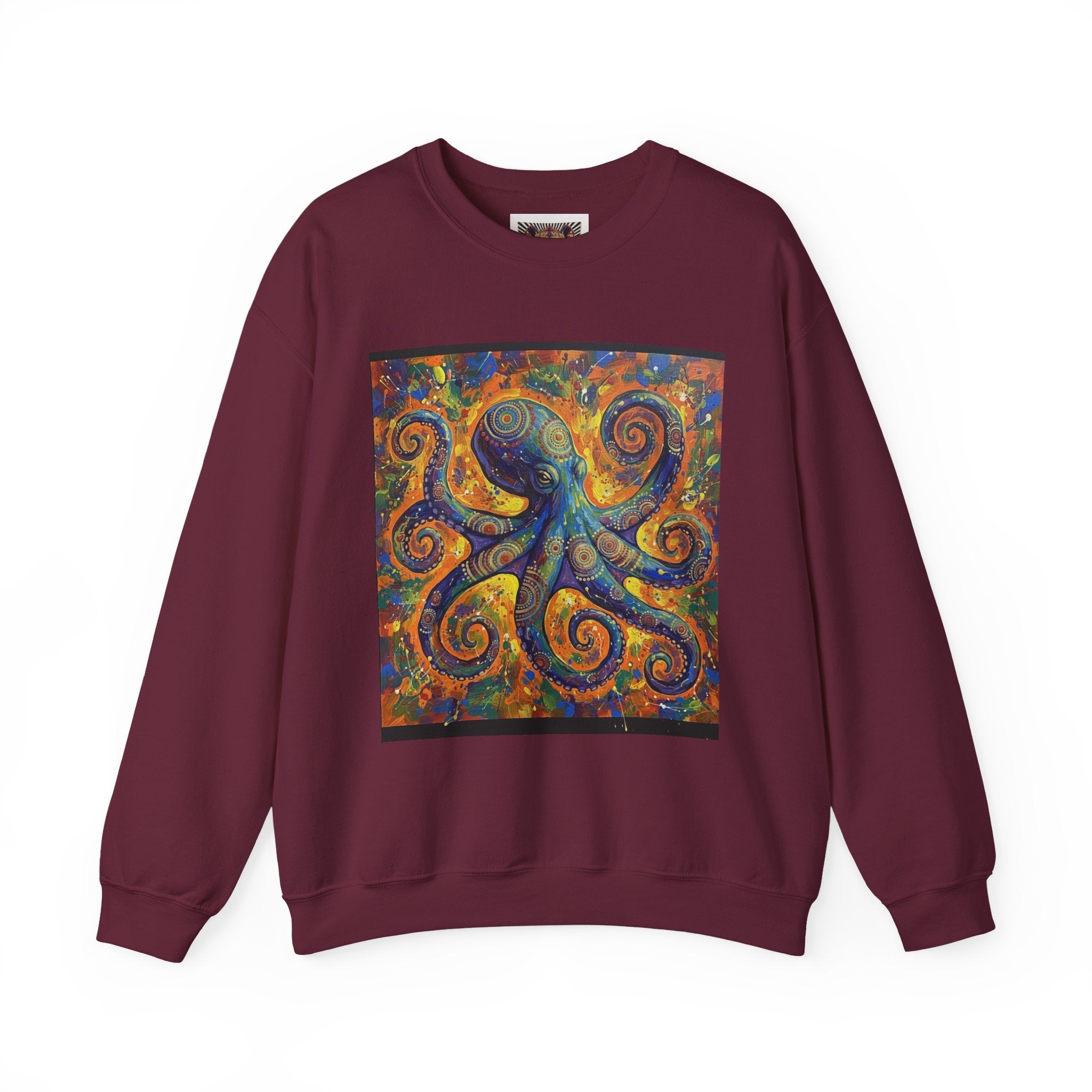 Colorful Octopus Graphic Crewneck Sweatshirt