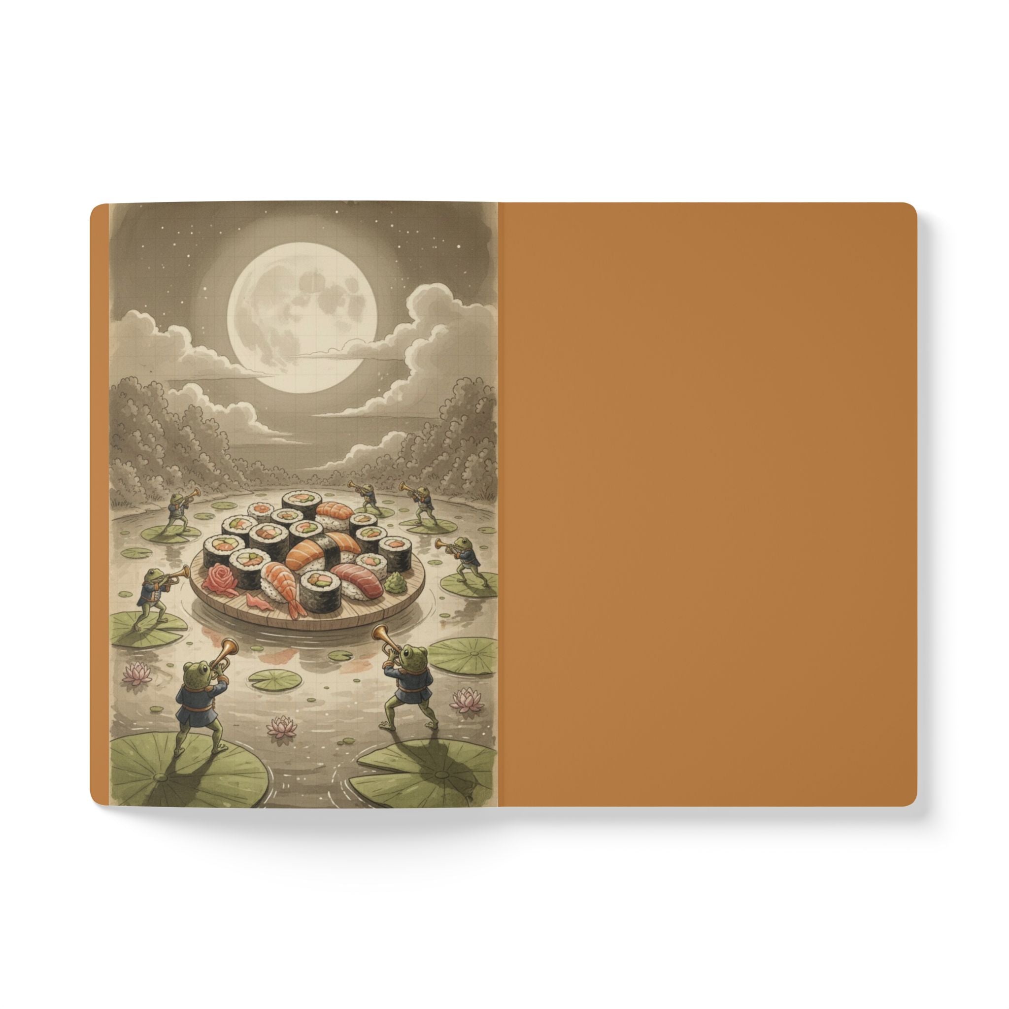 Zen Frog Softcover Journal with Inside Prints