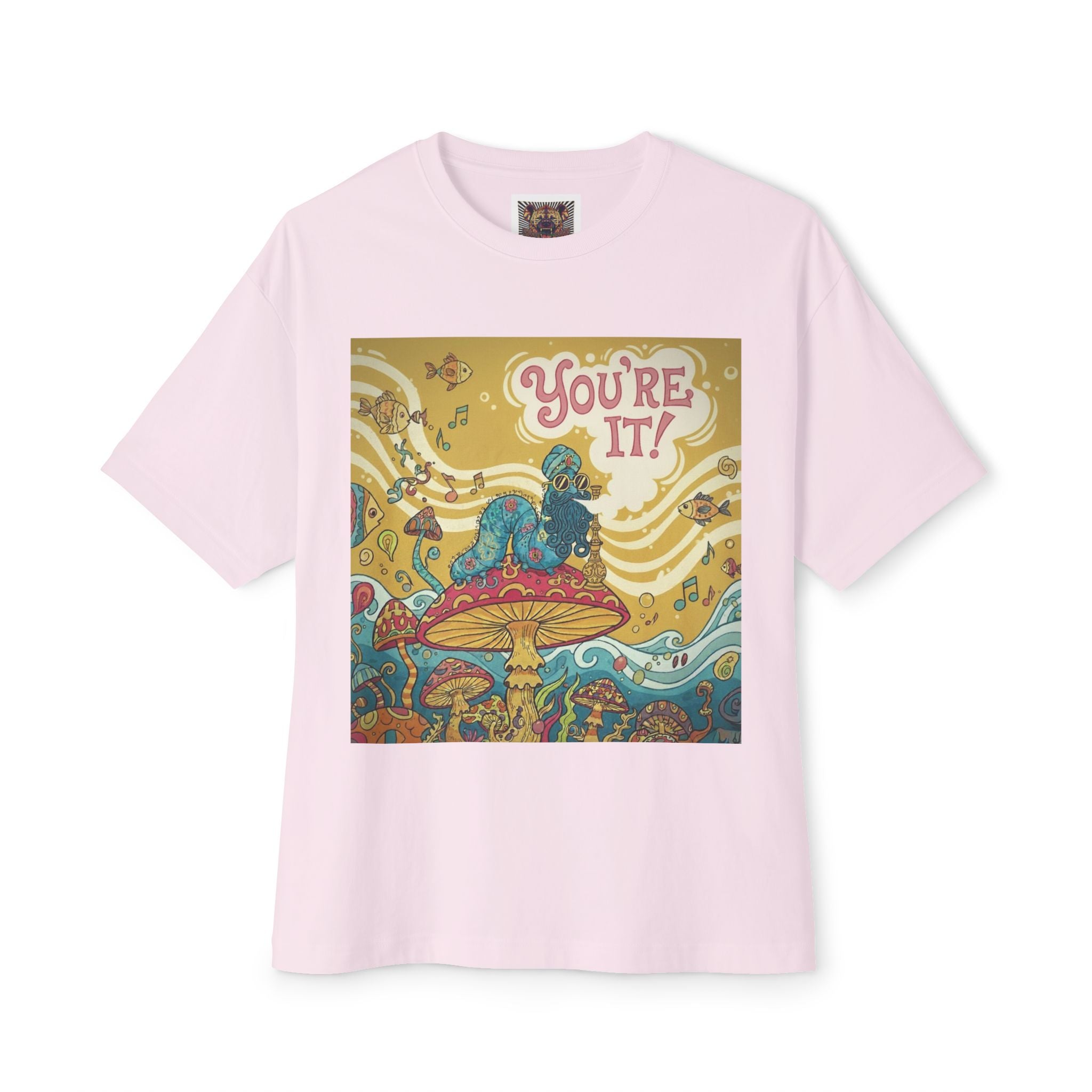 You're It! Unisex Oversized Boxy Tee - Colorful Mushroom & Fantasy Design