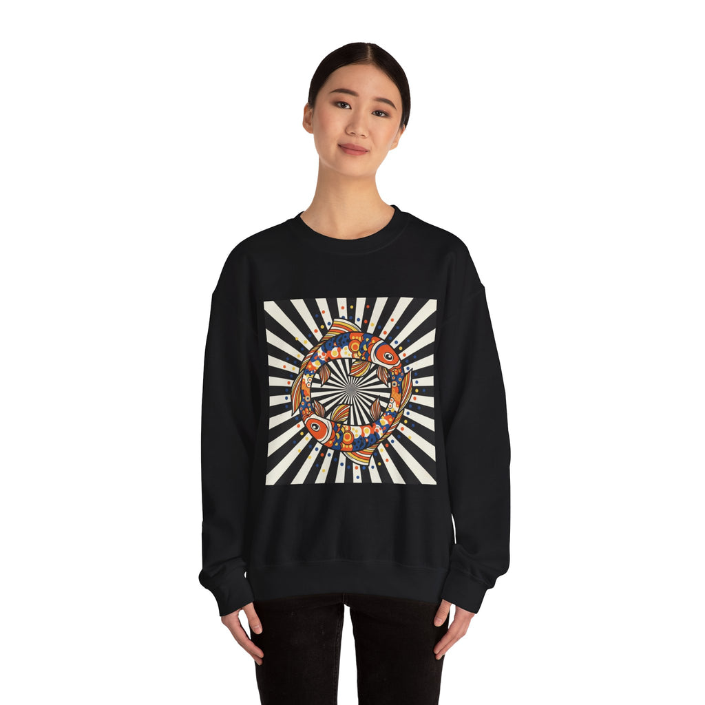 Colorful Spiritual Fish Crewneck Sweatshirt