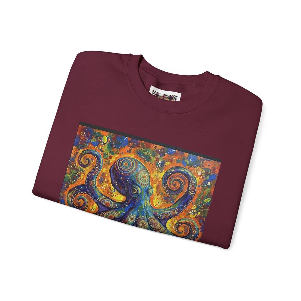 Colorful Octopus Graphic Crewneck Sweatshirt