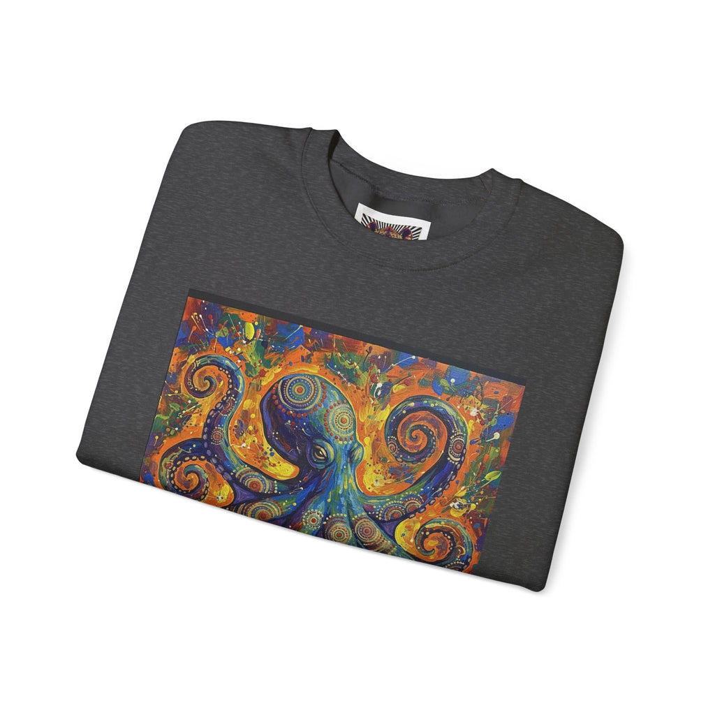 Colorful Octopus Graphic Crewneck Sweatshirt