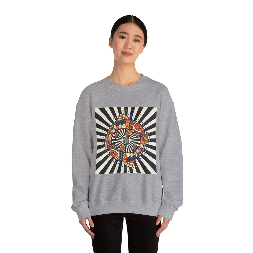 Colorful Spiritual Fish Crewneck Sweatshirt
