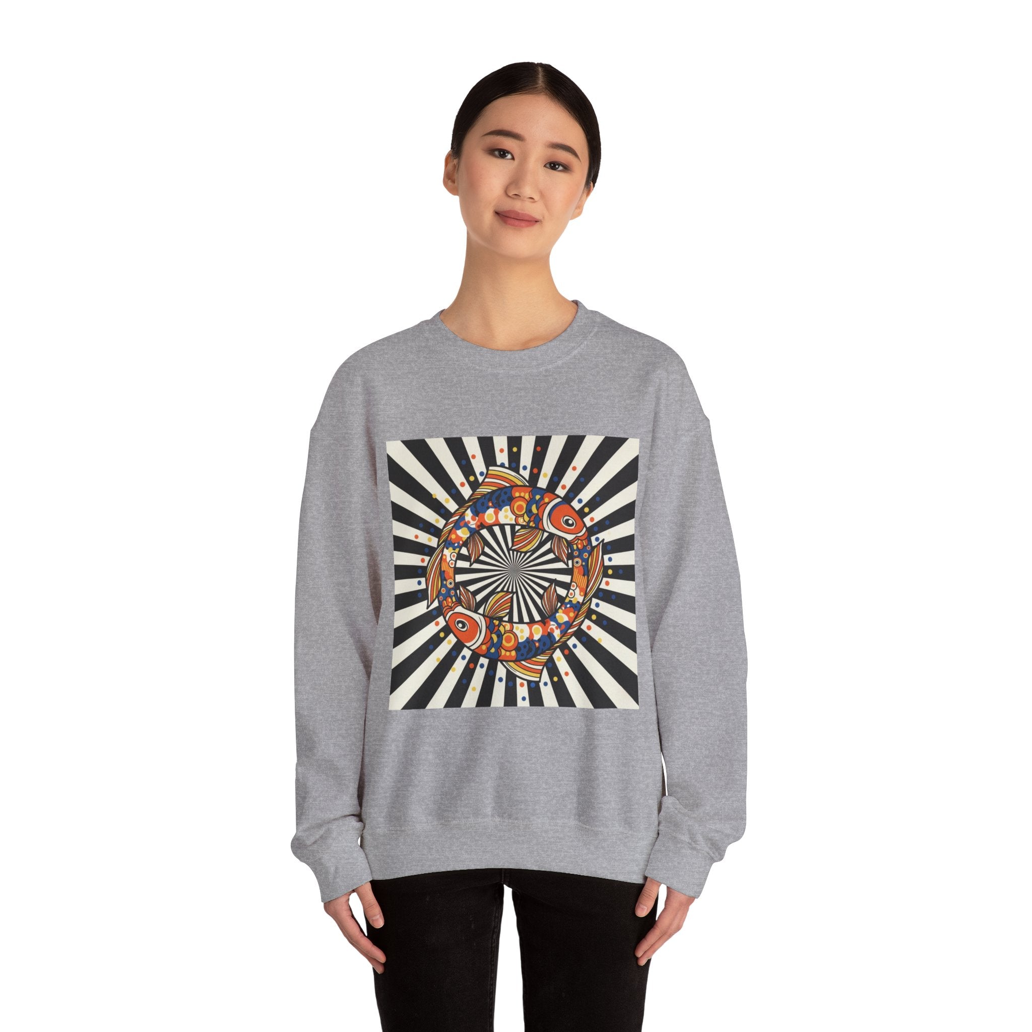 Colorful Spiritual Fish Crewneck Sweatshirt
