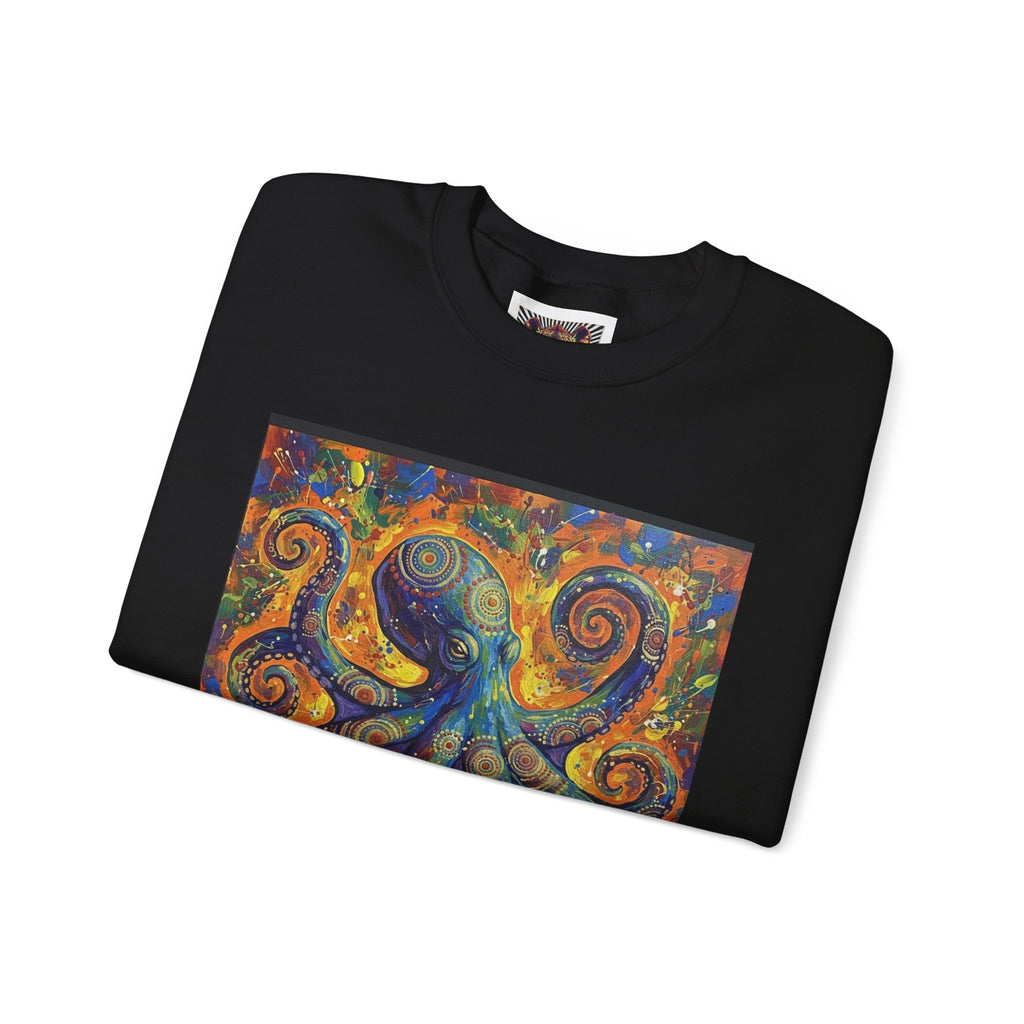 Colorful Octopus Graphic Crewneck Sweatshirt