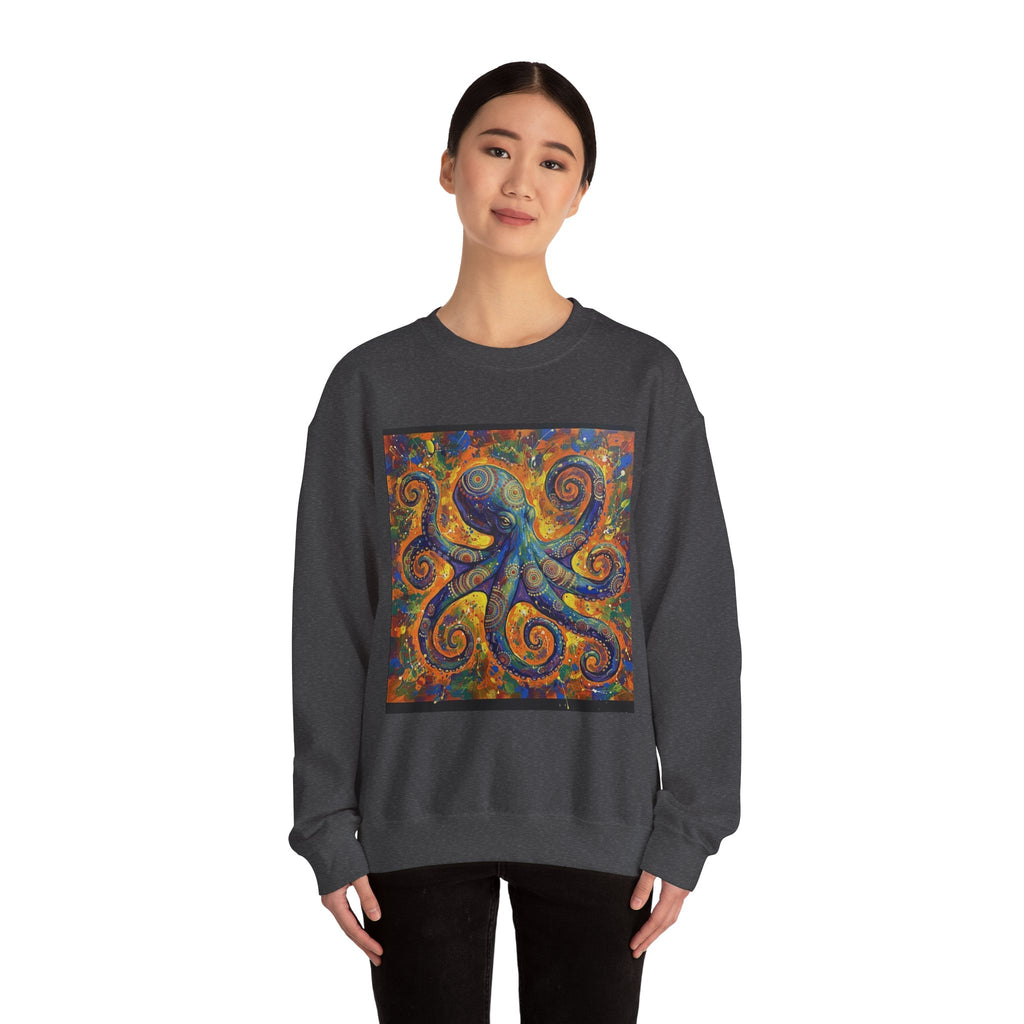 Colorful Octopus Graphic Crewneck Sweatshirt
