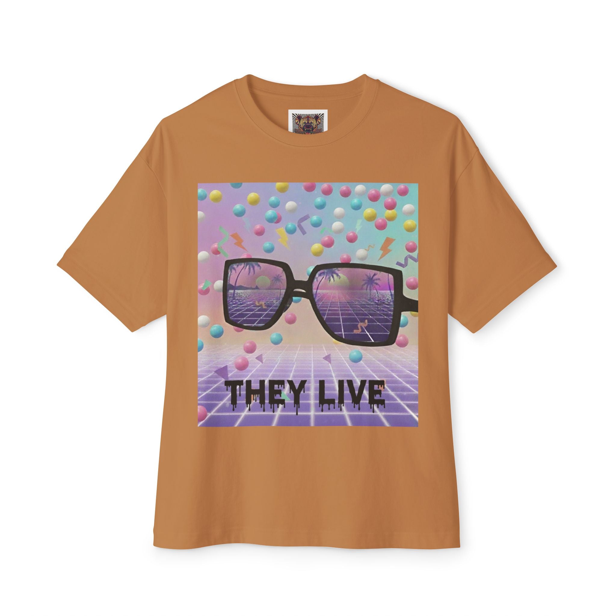 Retro Vibes Oversized Tee - 'They Live' Graphic T-Shirt