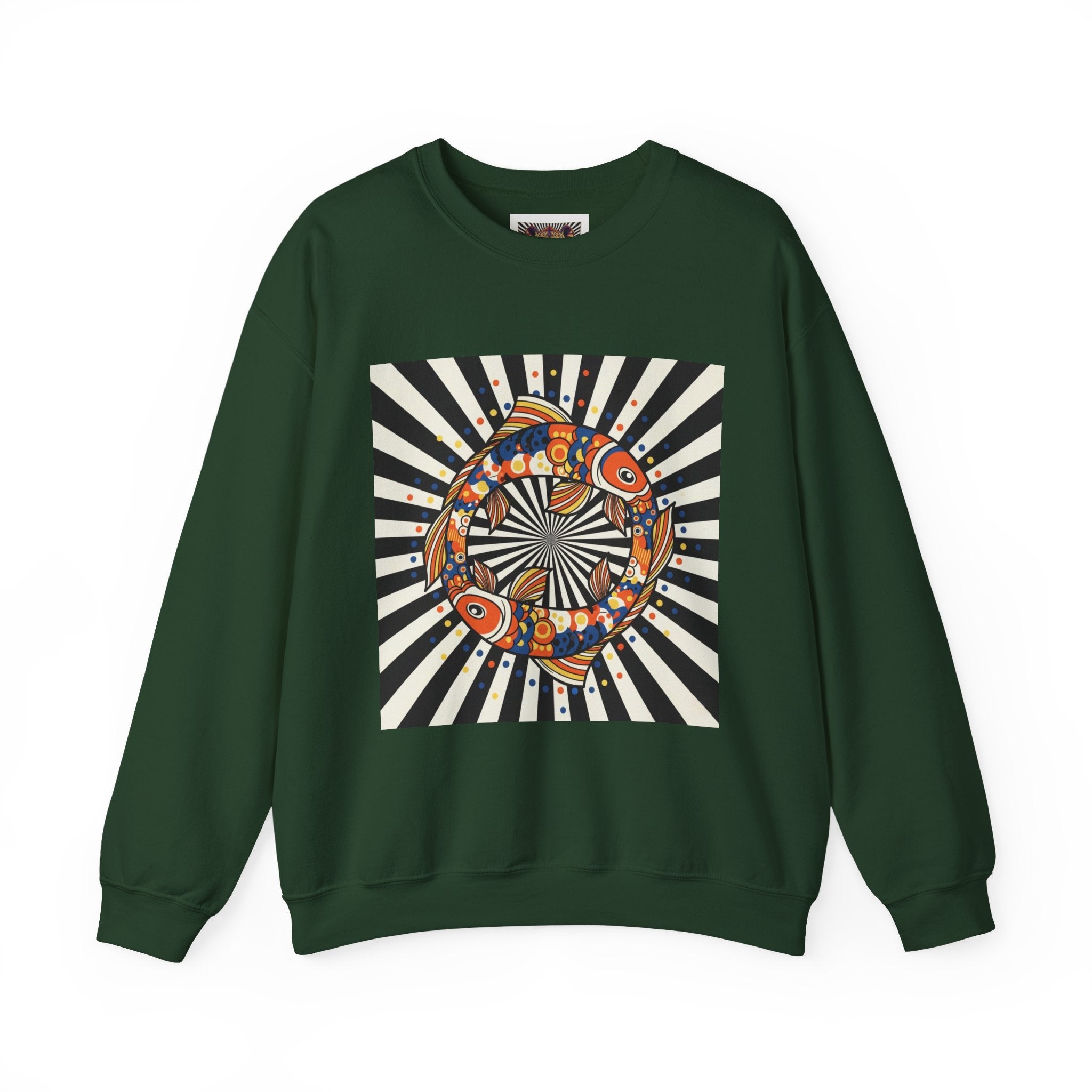Colorful Spiritual Fish Crewneck Sweatshirt