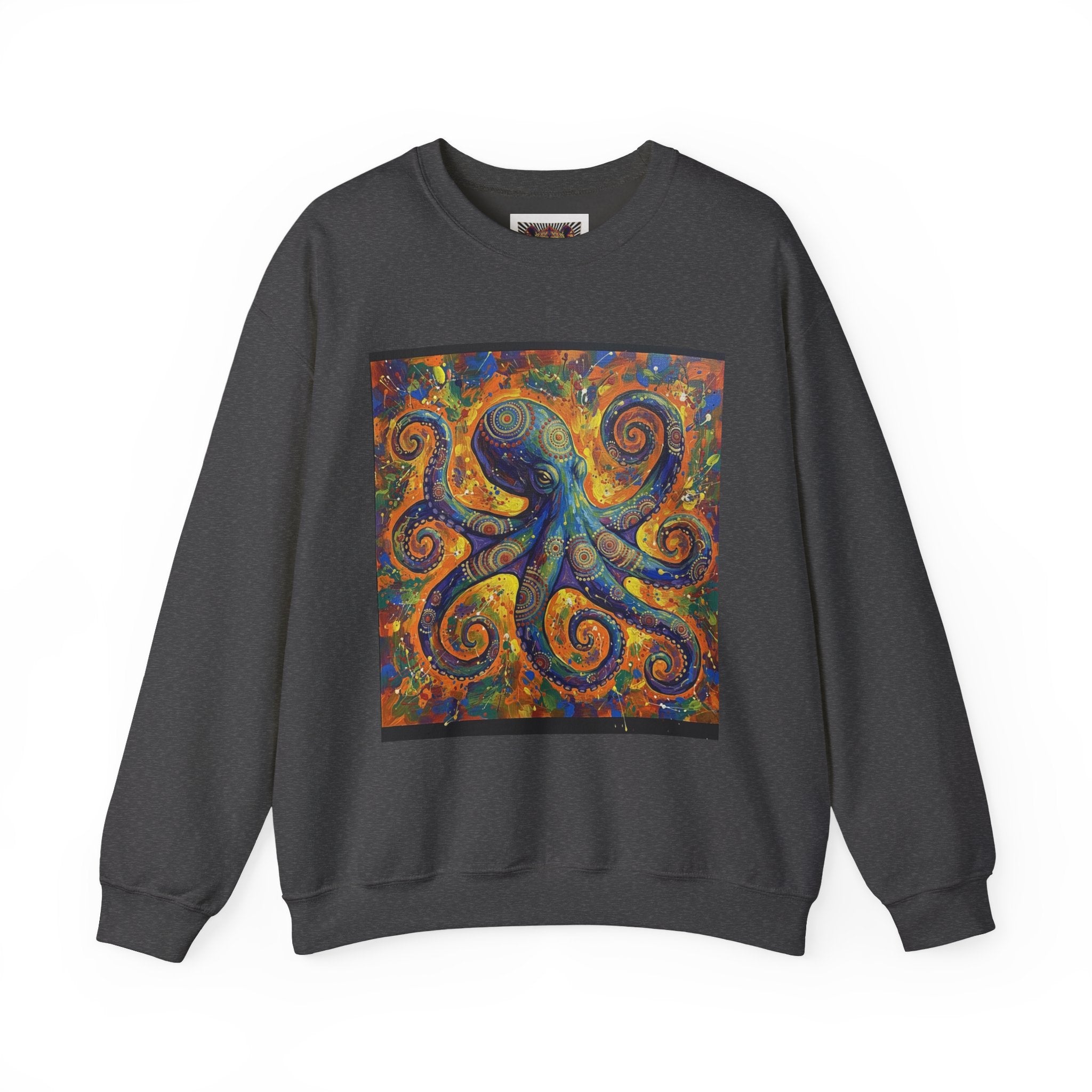 Colorful Octopus Graphic Crewneck Sweatshirt