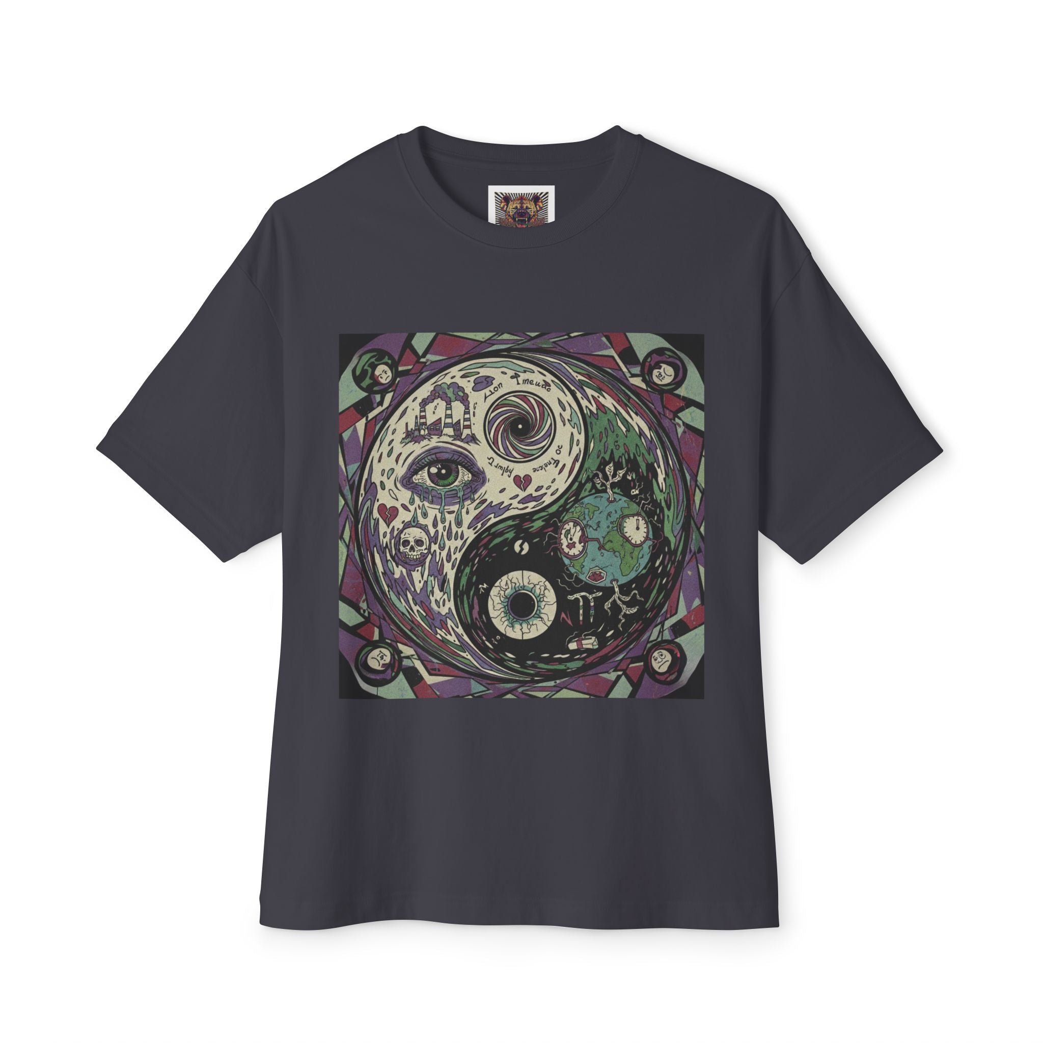 Spiritual Yin Yang Tee - Unisex Oversized Boxy T-Shirt