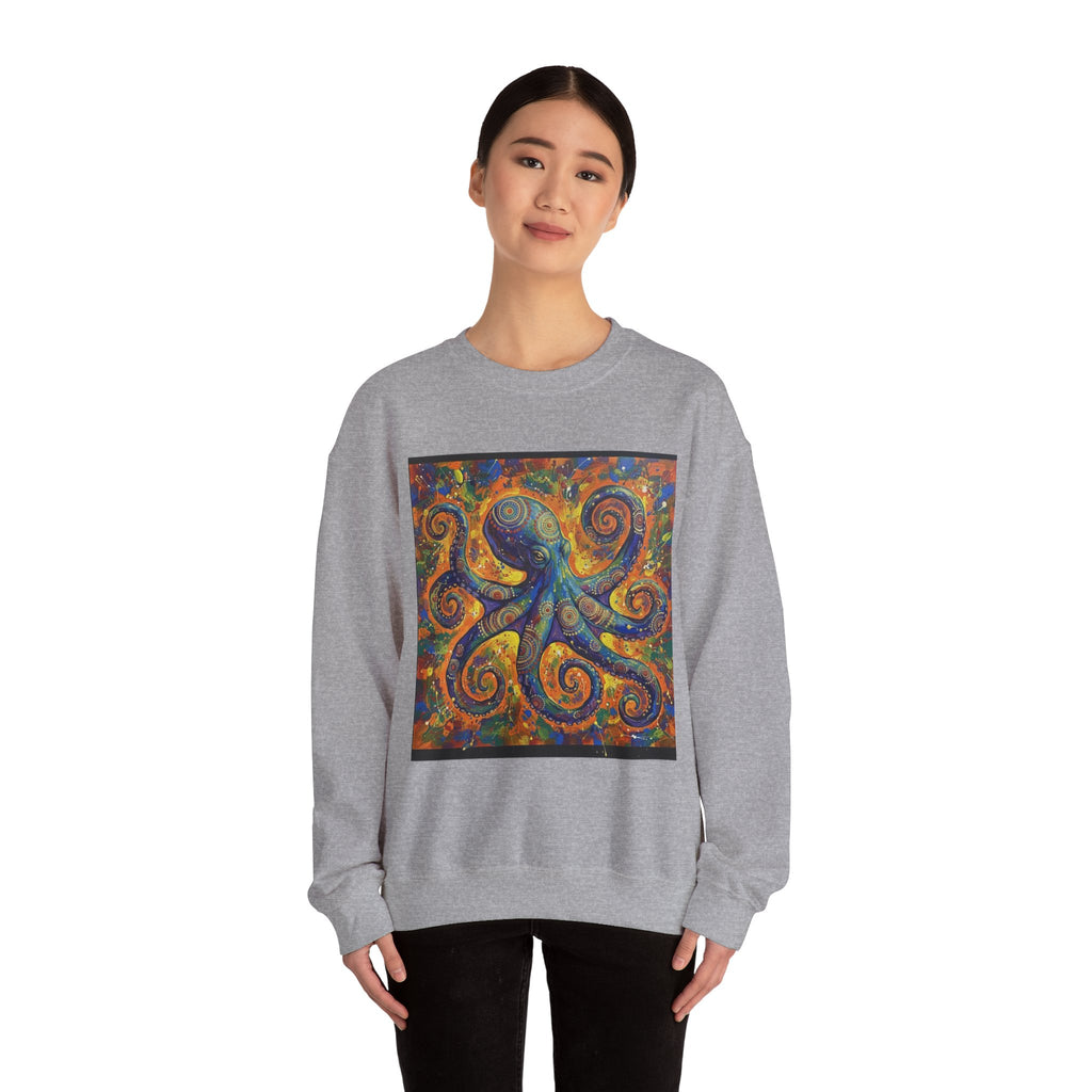Colorful Octopus Graphic Crewneck Sweatshirt