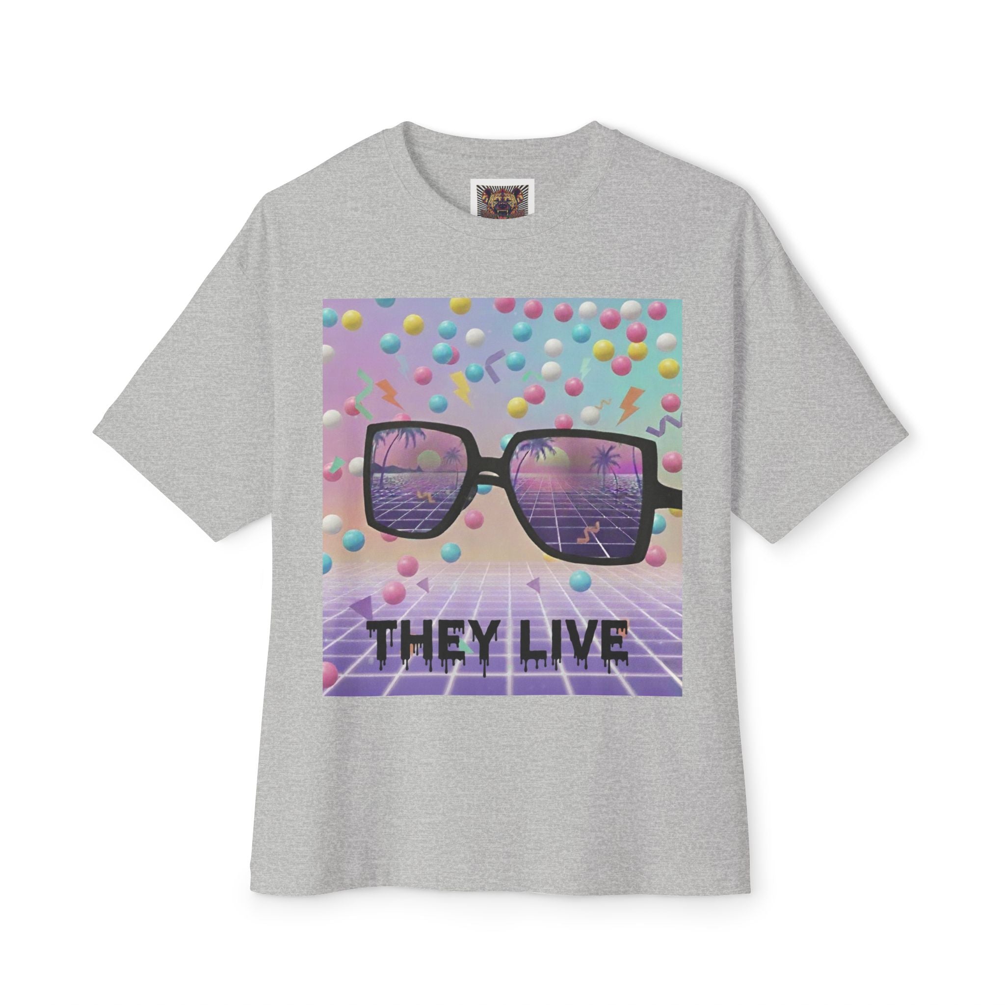 Retro Vibes Oversized Tee - 'They Live' Graphic T-Shirt