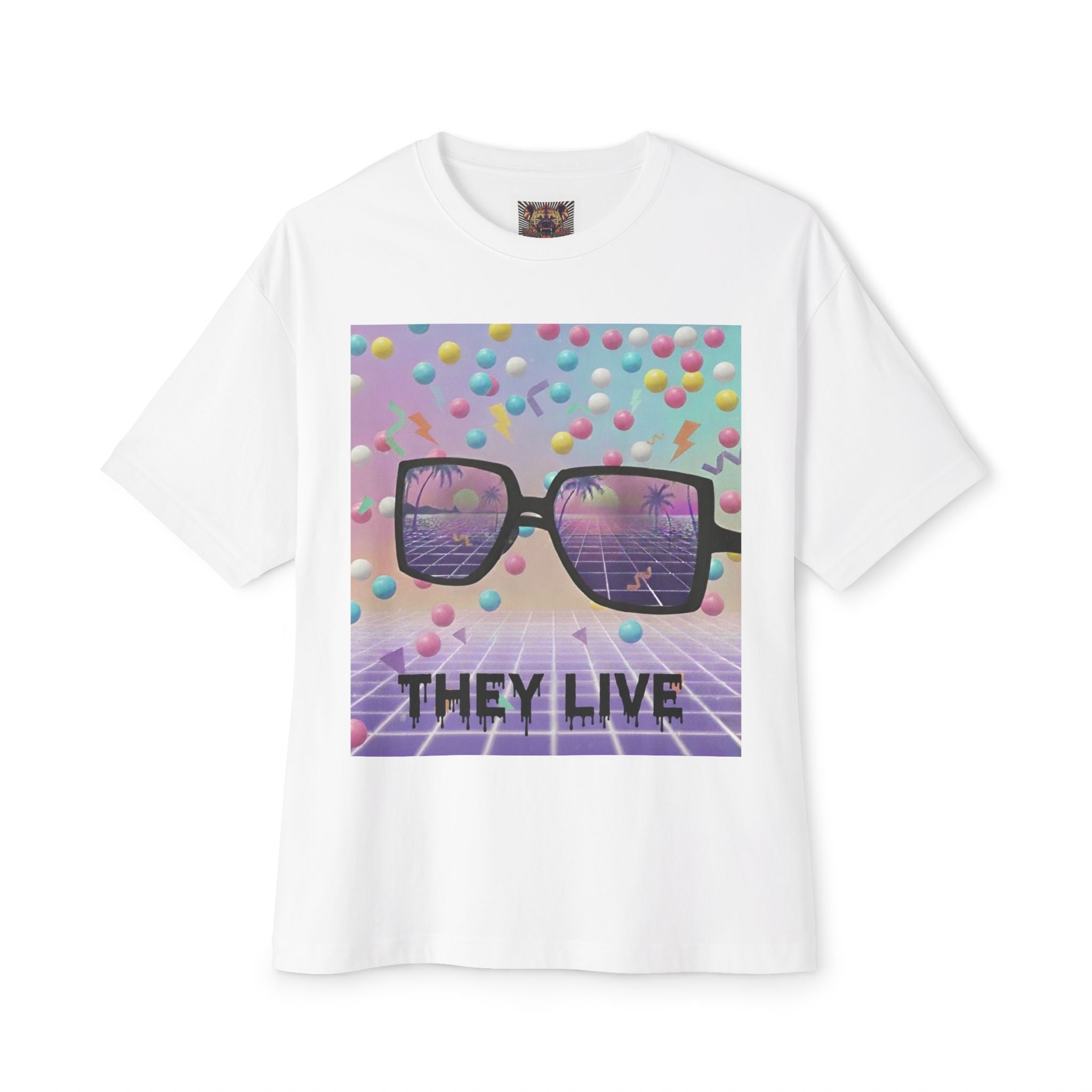 Retro Vibes Oversized Tee - 'They Live' Graphic T-Shirt