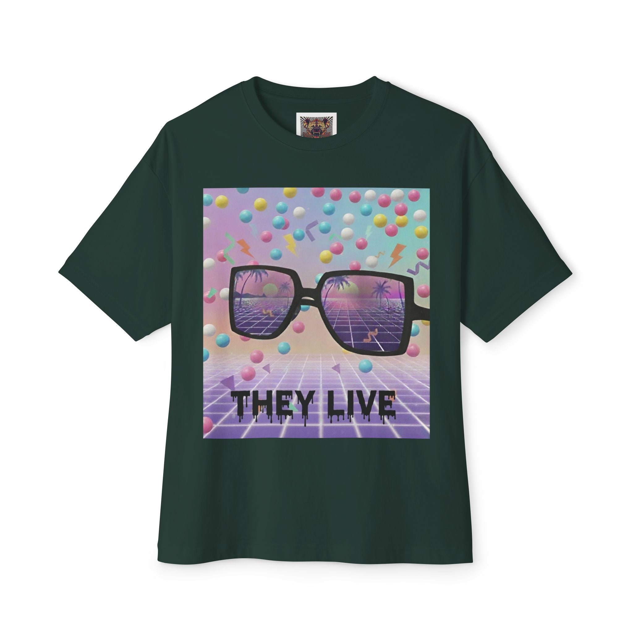 Retro Vibes Oversized Tee - 'They Live' Graphic T-Shirt