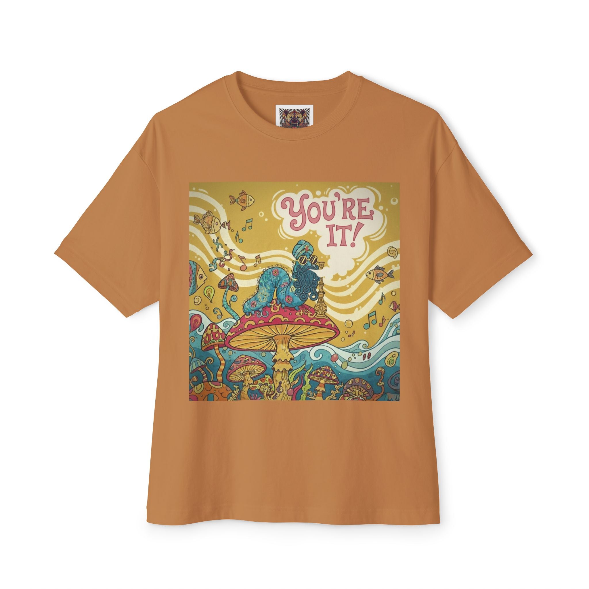 You're It! Unisex Oversized Boxy Tee - Colorful Mushroom & Fantasy Design