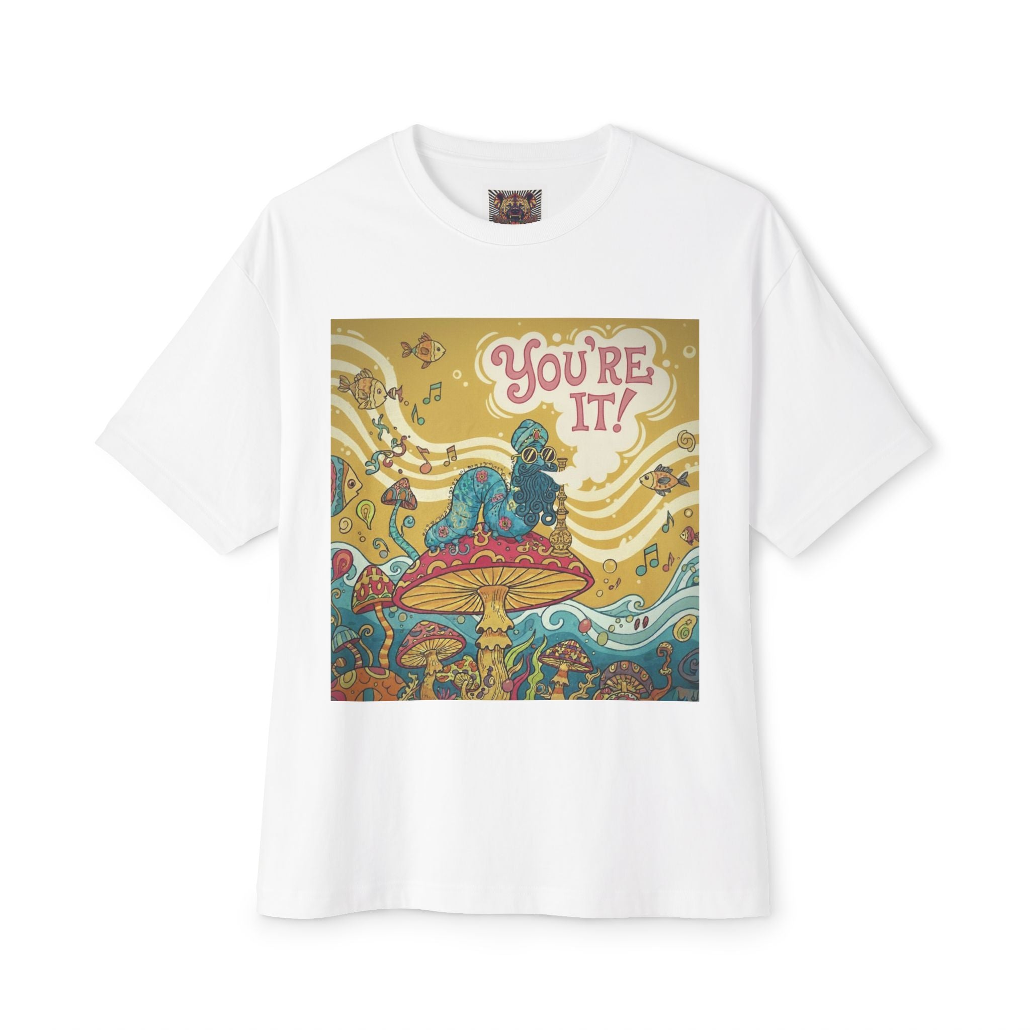 You're It! Unisex Oversized Boxy Tee - Colorful Mushroom & Fantasy Design