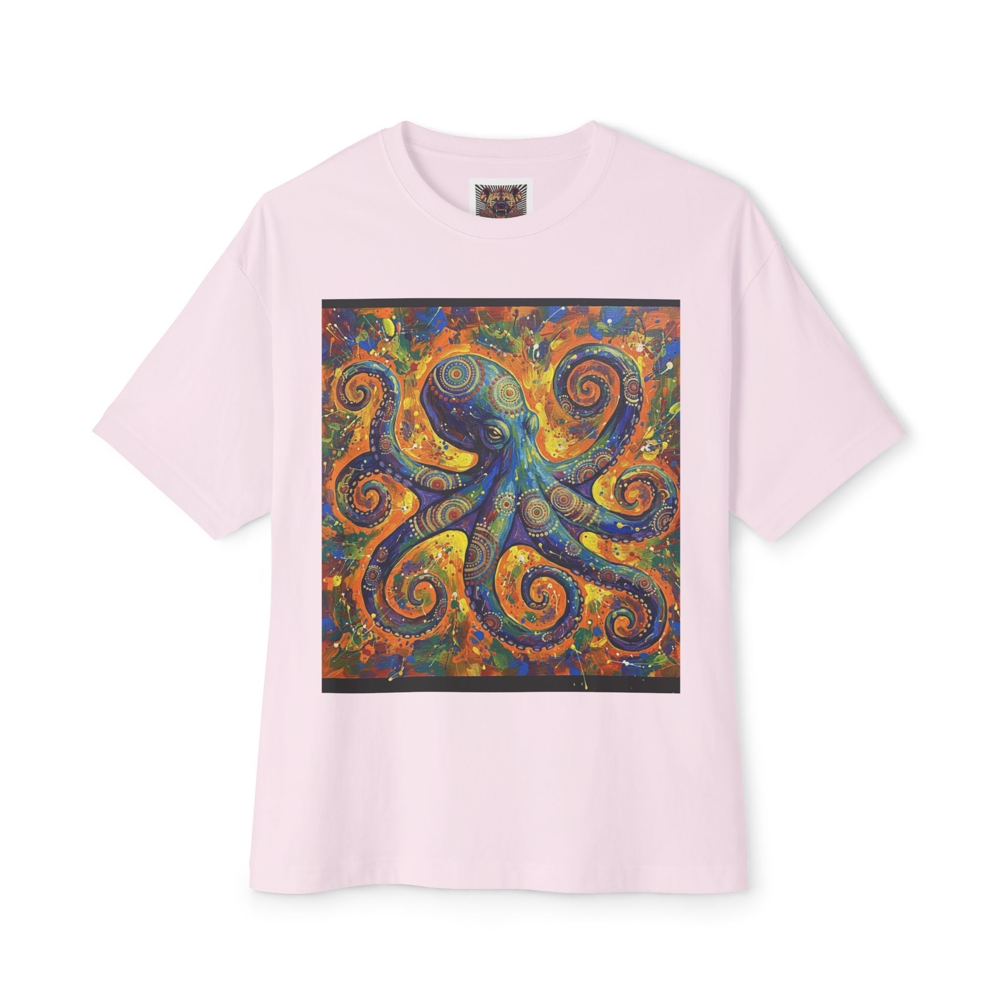 Colorful Octopus Art Unisex Oversized Boxy Tee