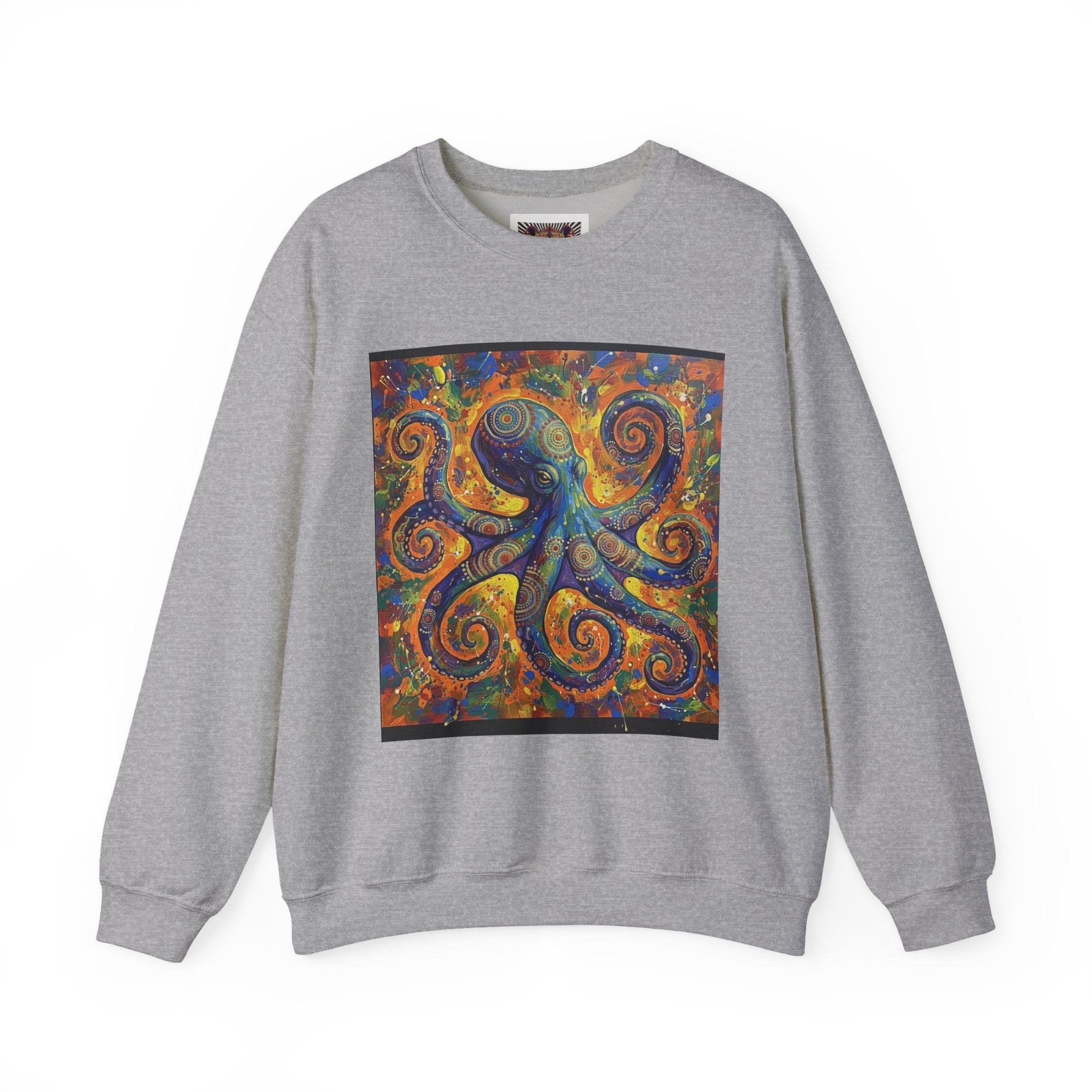 Colorful Octopus Graphic Crewneck Sweatshirt