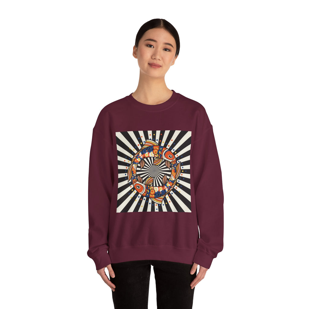 Colorful Spiritual Fish Crewneck Sweatshirt