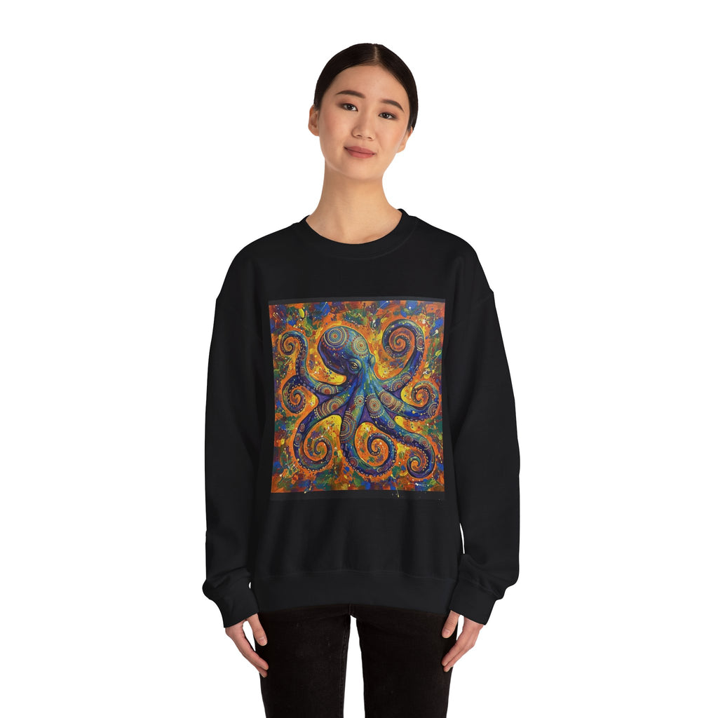 Colorful Octopus Graphic Crewneck Sweatshirt