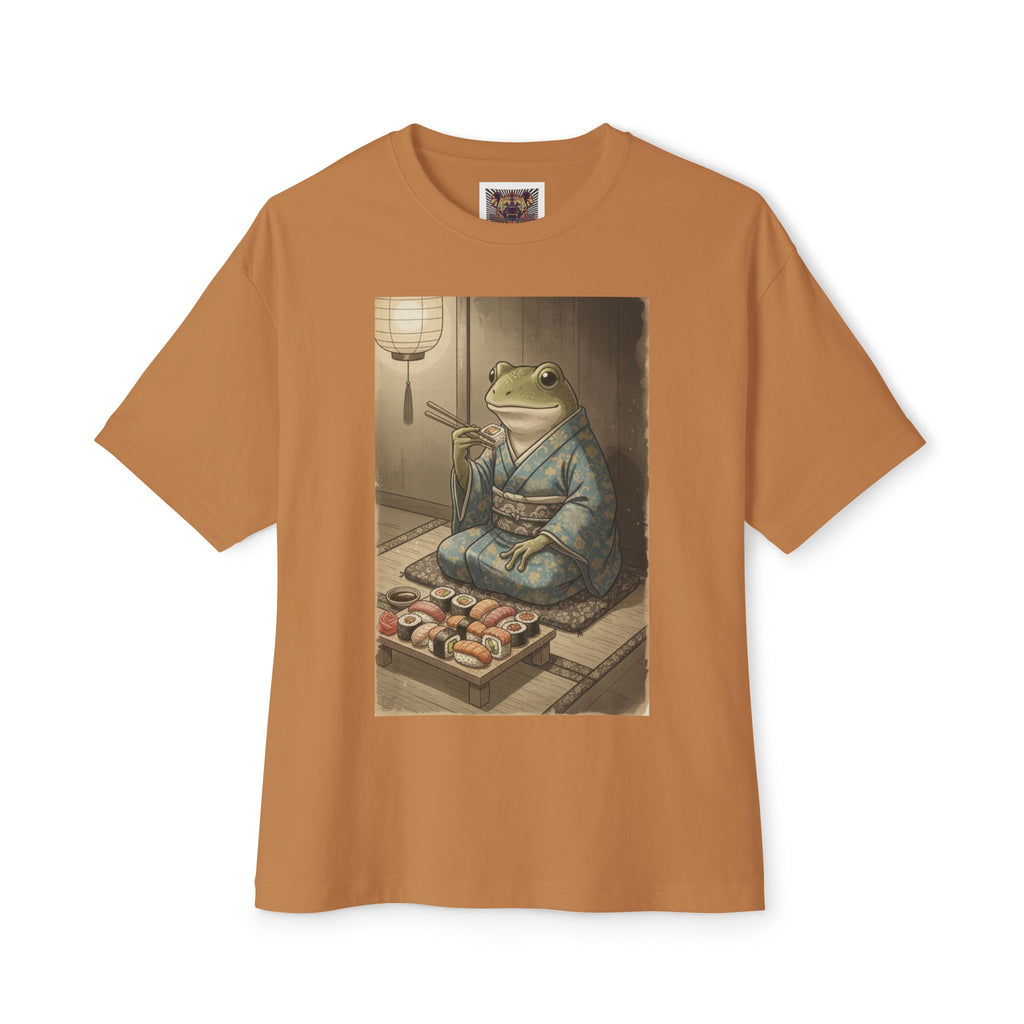 Frog Sushi Lover Oversized Tee – Funny Frog T-Shirt | Chuckle Designs