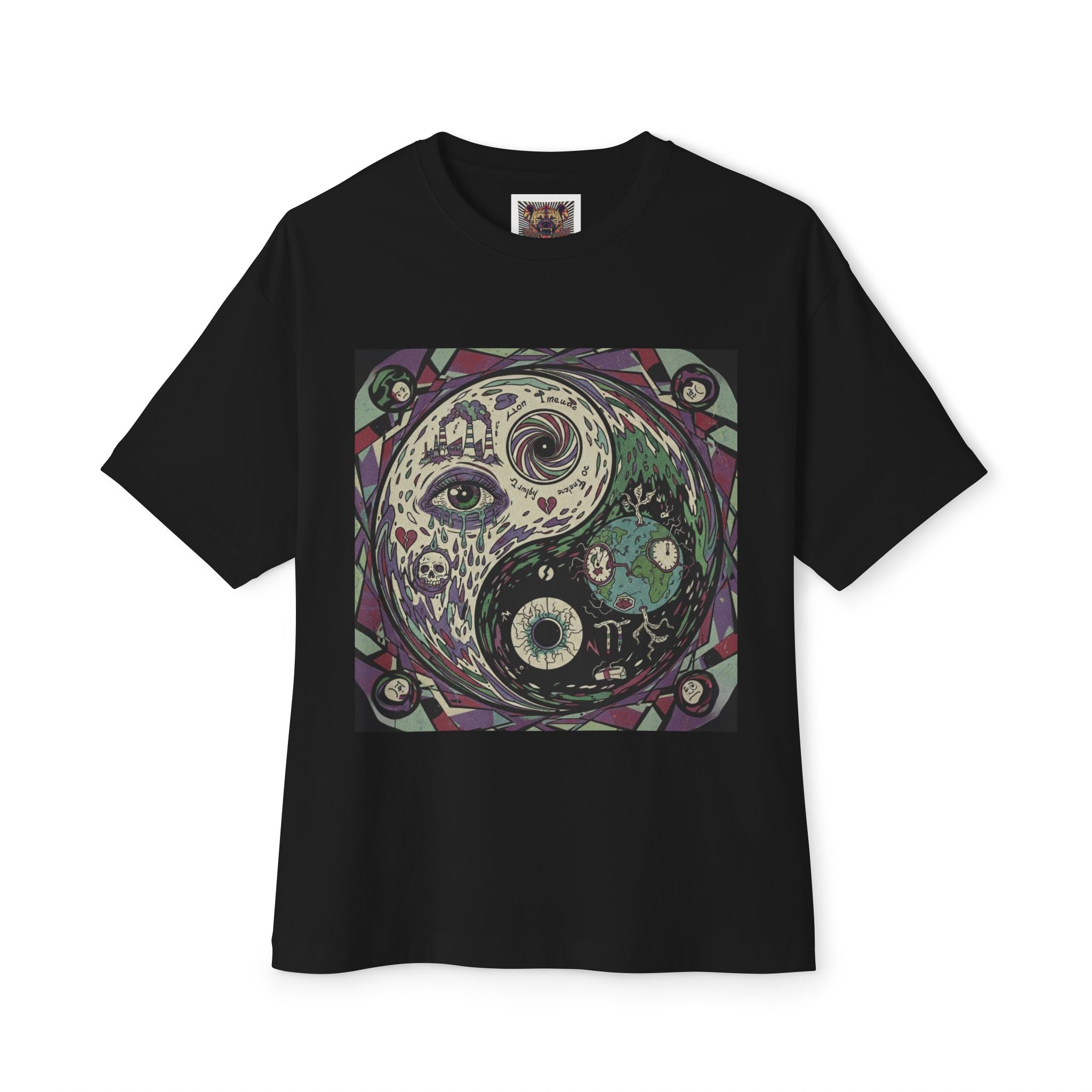 Spiritual Yin Yang Tee - Unisex Oversized Boxy T-Shirt