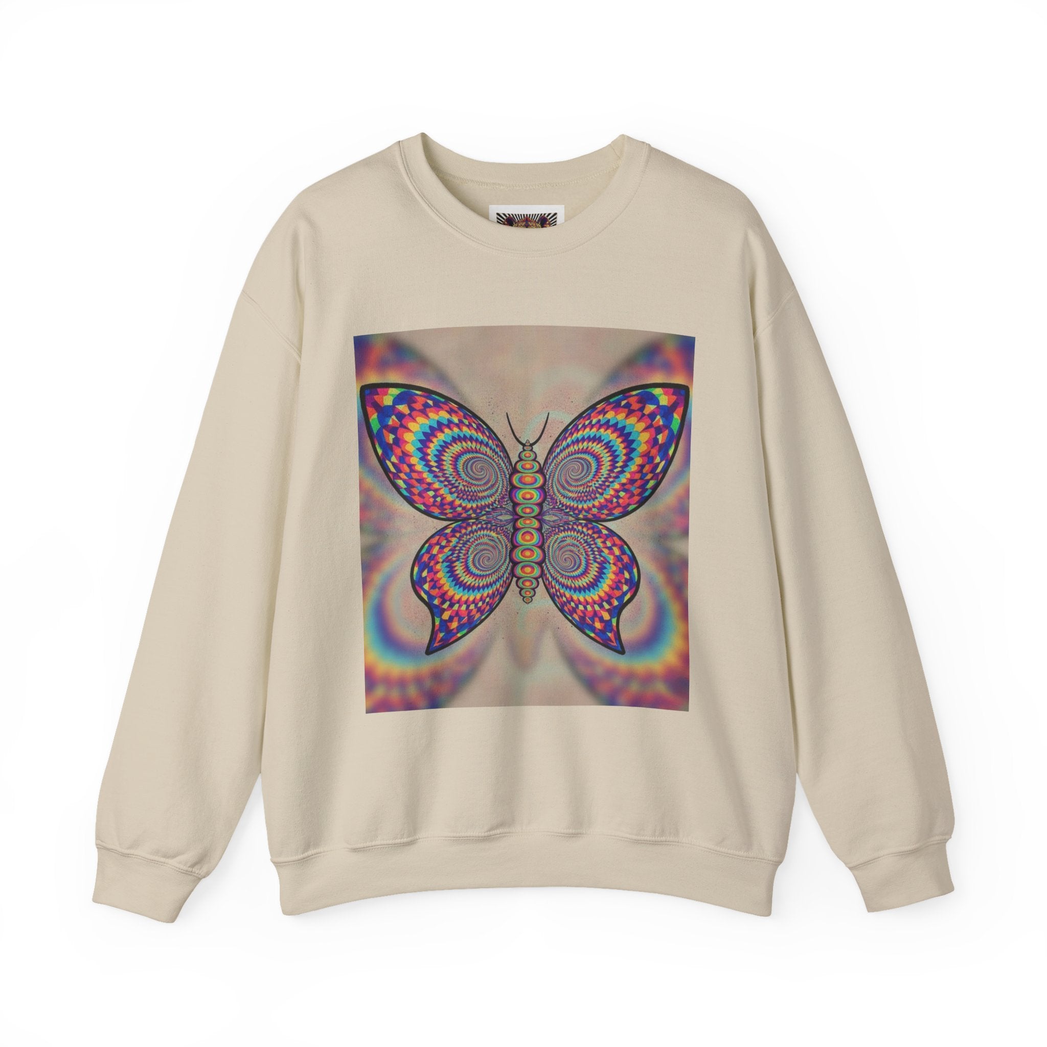 Psychedelic Butterfly Crewneck Sweatshirt for Nature Lovers