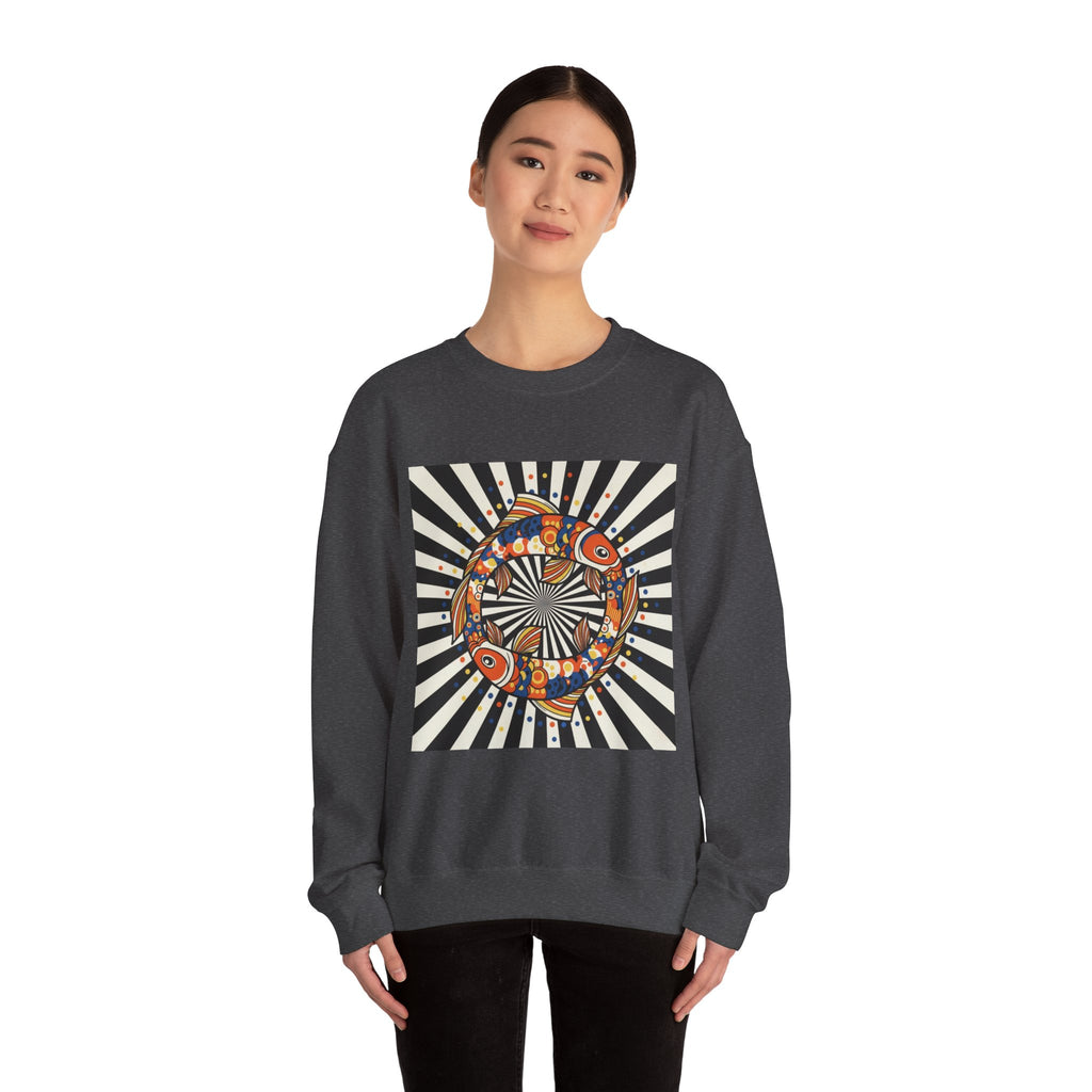 Colorful Spiritual Fish Crewneck Sweatshirt