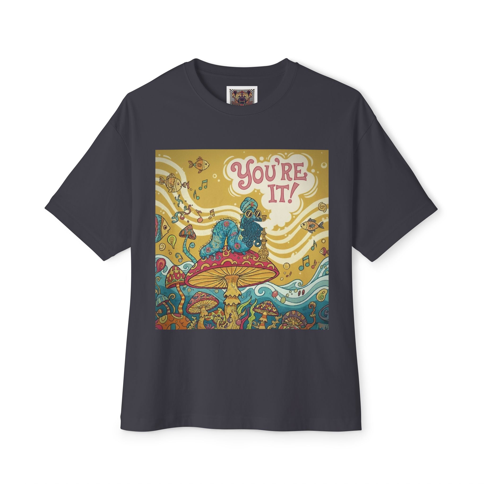 You're It! Unisex Oversized Boxy Tee - Colorful Mushroom & Fantasy Design