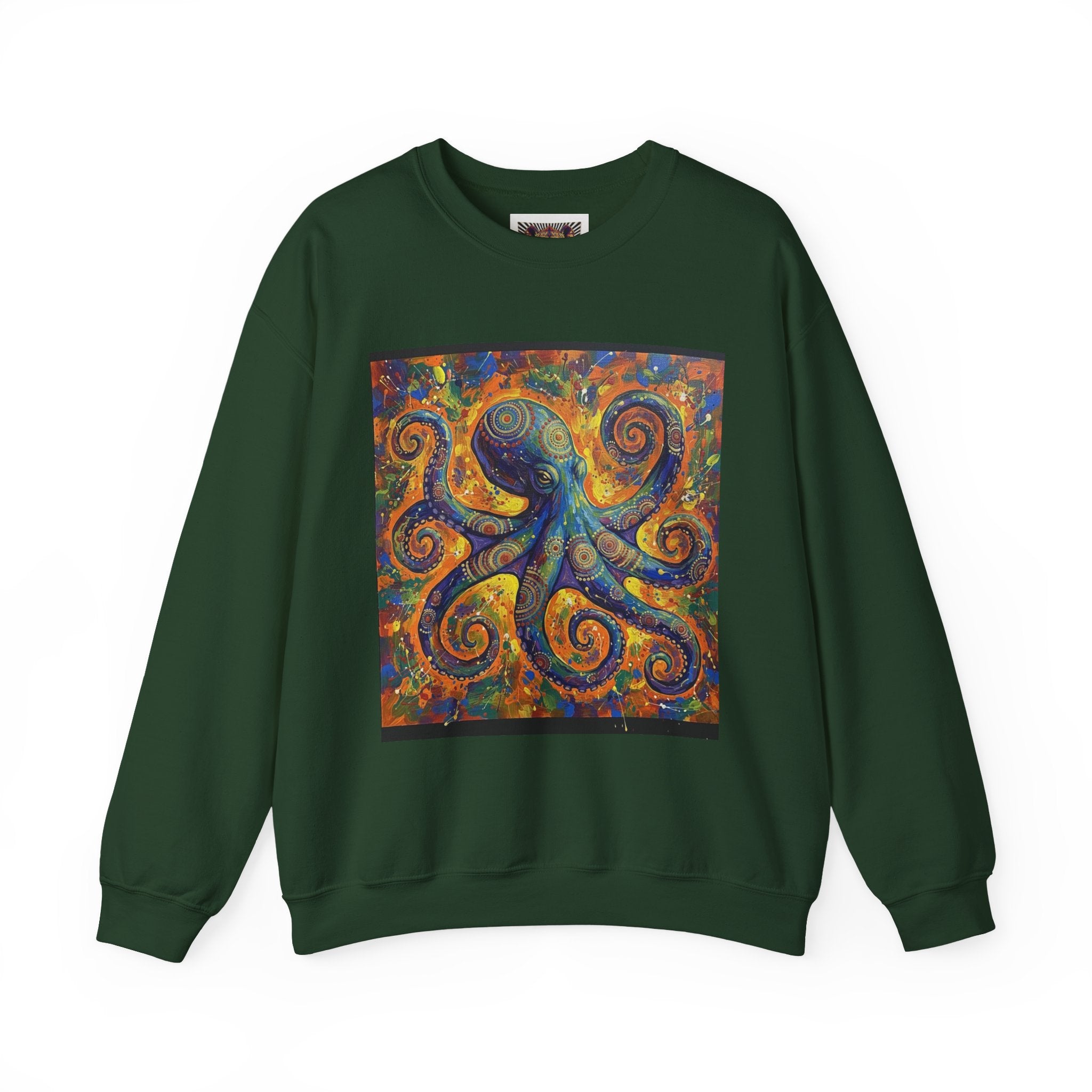 Colorful Octopus Graphic Crewneck Sweatshirt