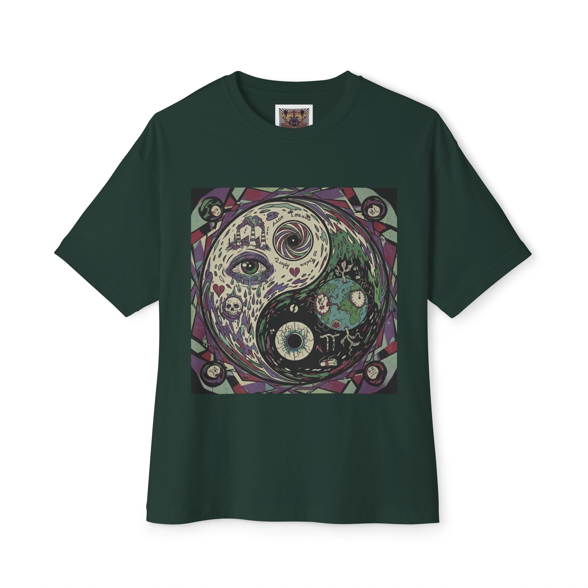 Spiritual Yin Yang Tee - Unisex Oversized Boxy T-Shirt