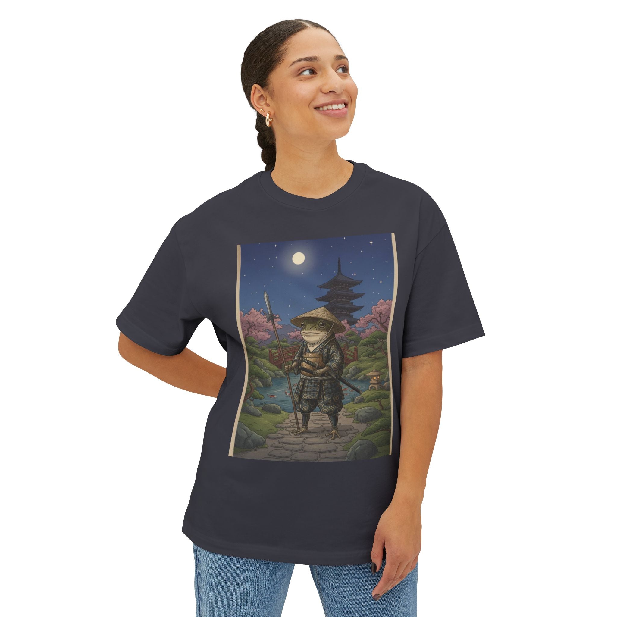 Relaxed Samurai Night Scene Tee