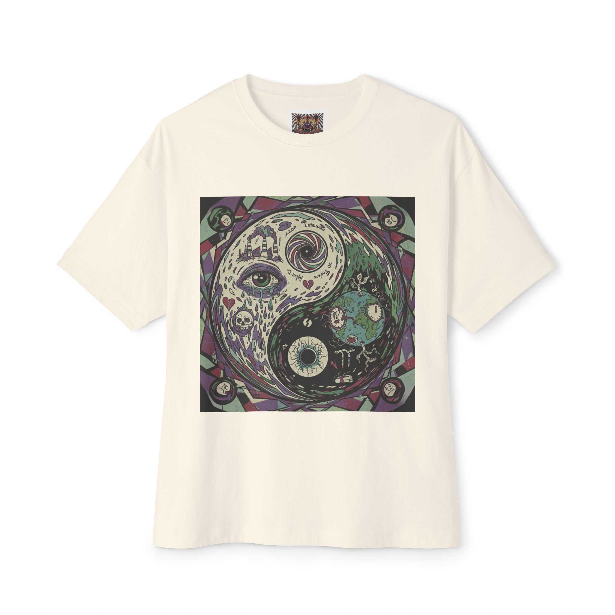 Spiritual Yin Yang Tee - Unisex Oversized Boxy T-Shirt