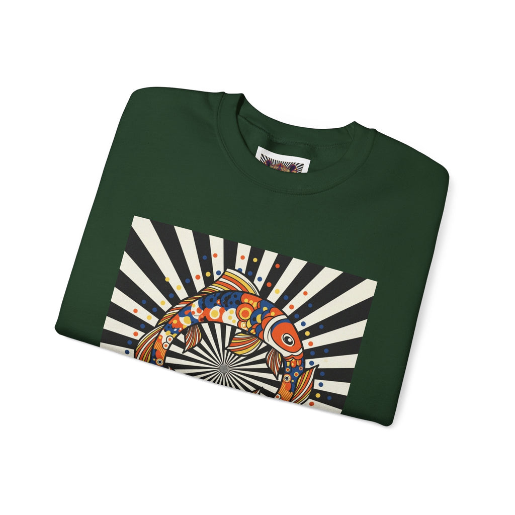 Colorful Spiritual Fish Crewneck Sweatshirt