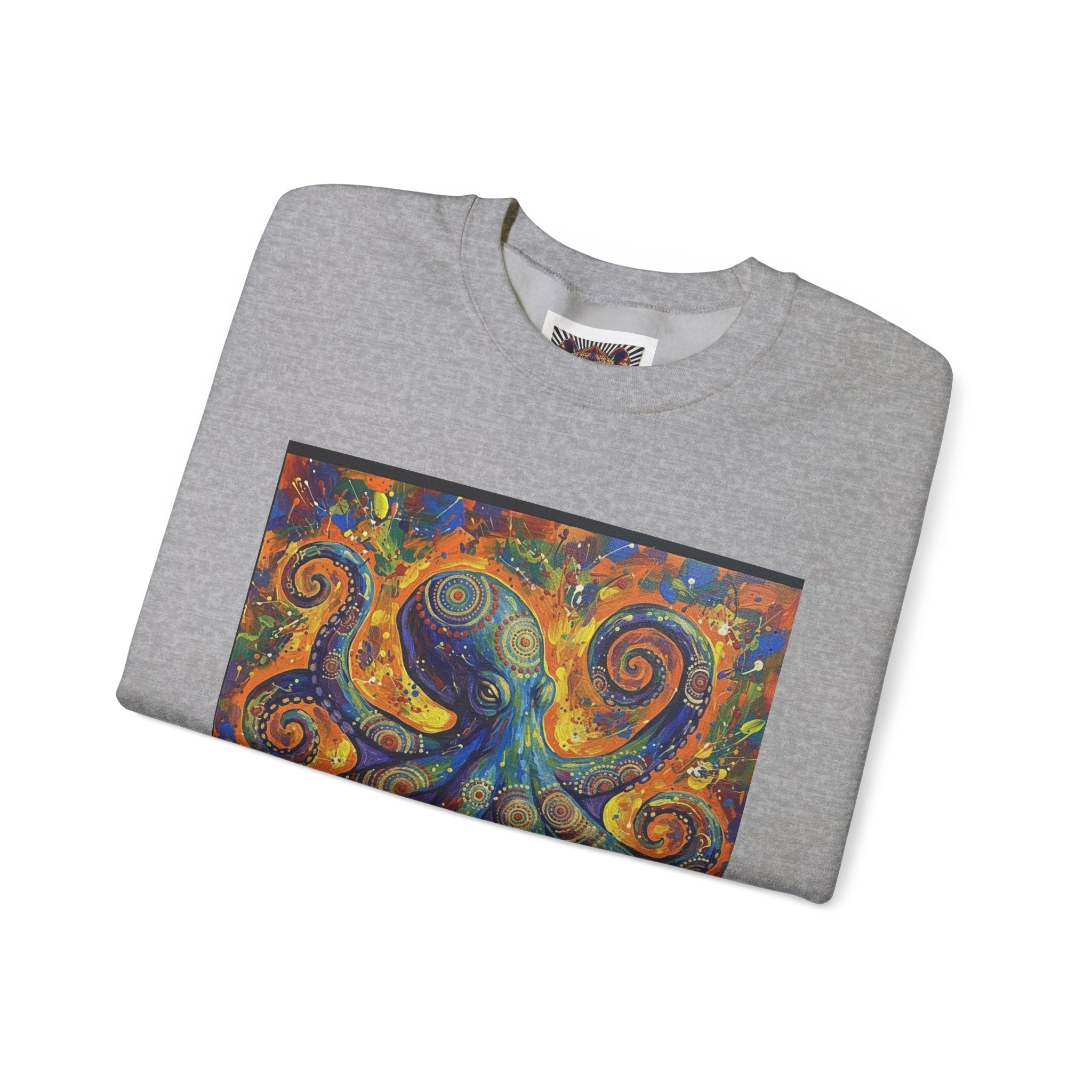 Colorful Octopus Graphic Crewneck Sweatshirt