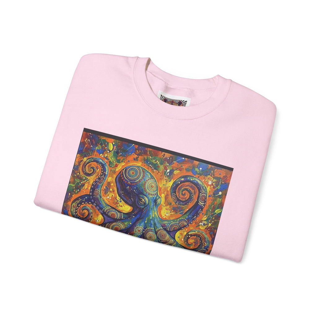 Colorful Octopus Graphic Crewneck Sweatshirt