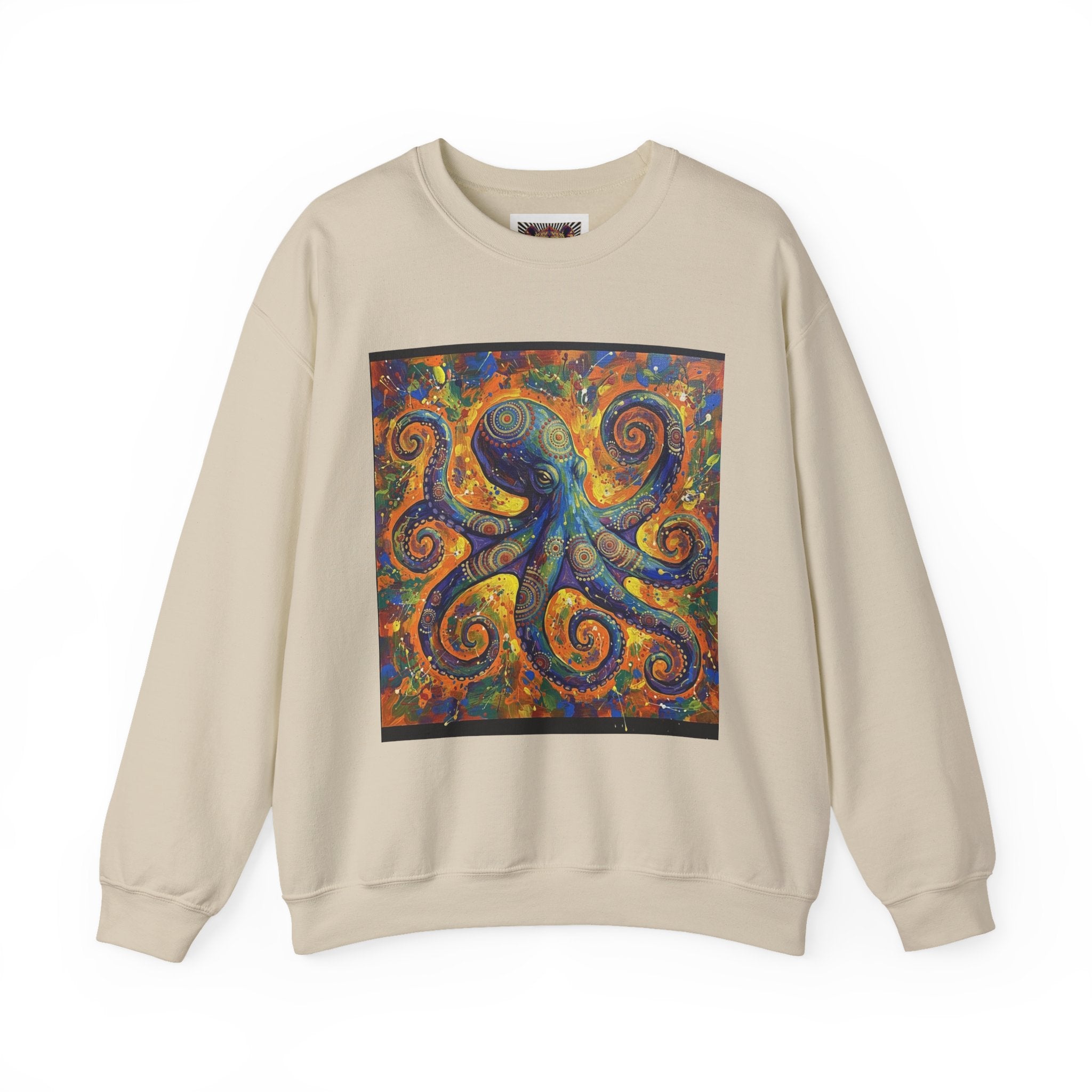 Colorful Octopus Graphic Crewneck Sweatshirt