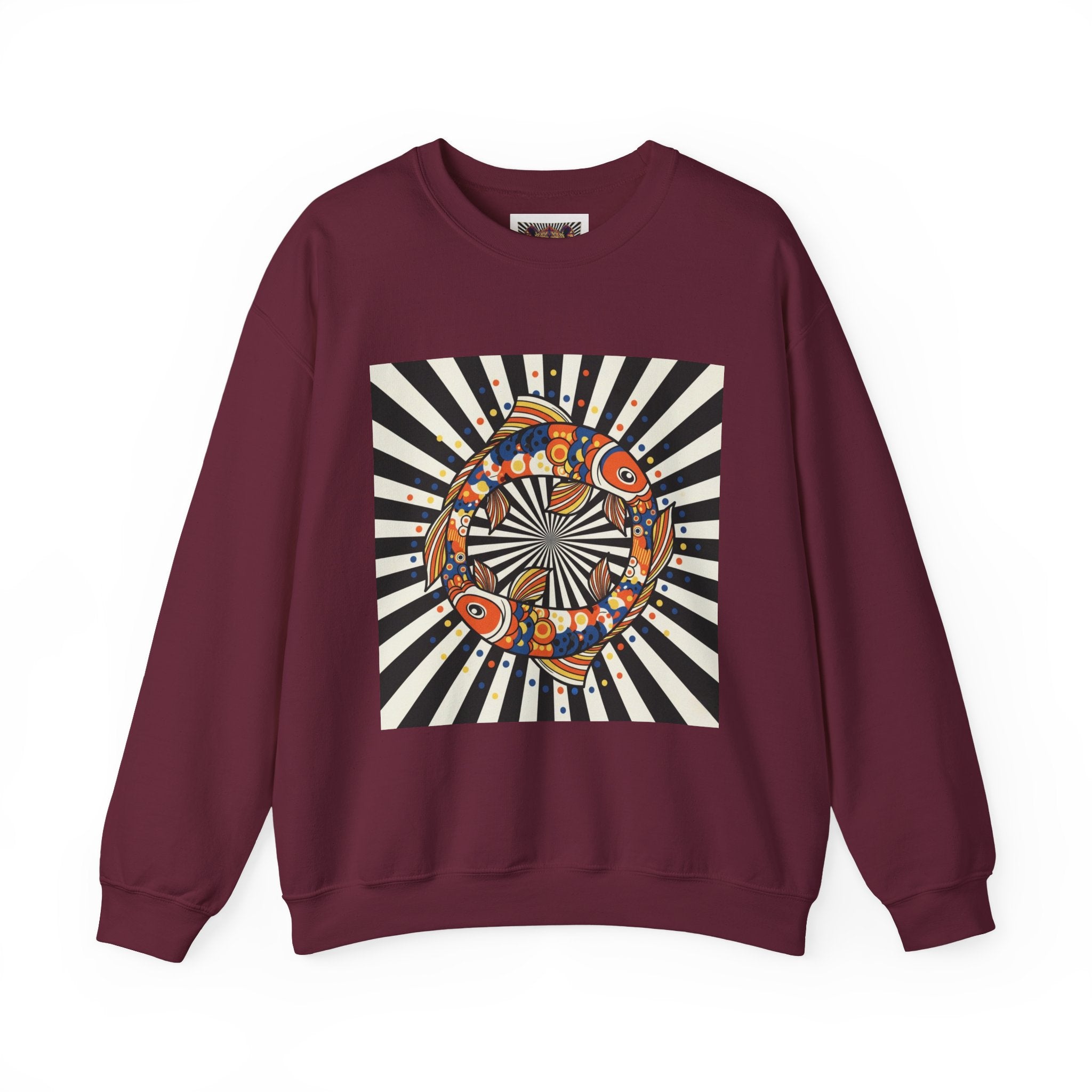 Colorful Spiritual Fish Crewneck Sweatshirt