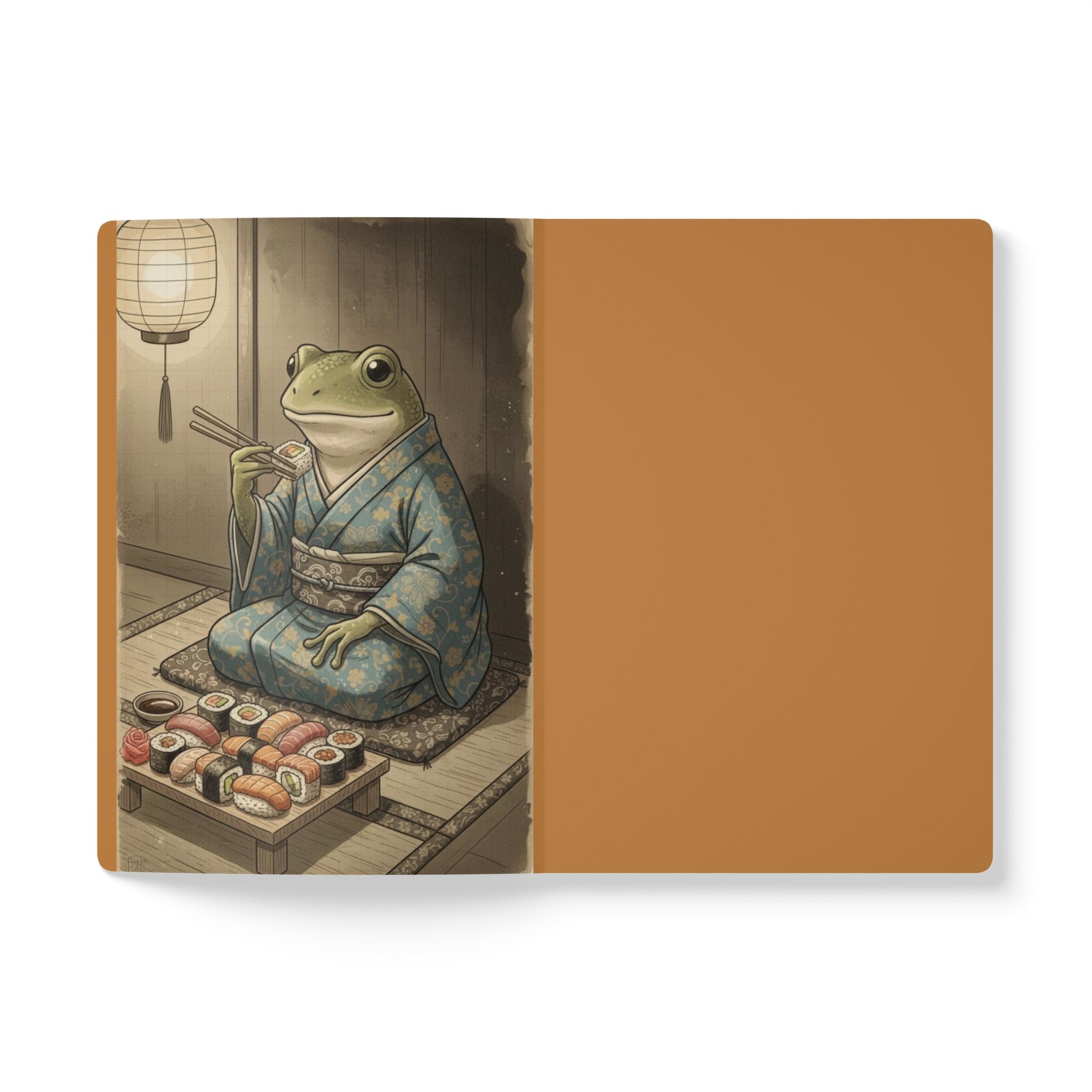 Zen Frog Softcover Journal with Inside Prints