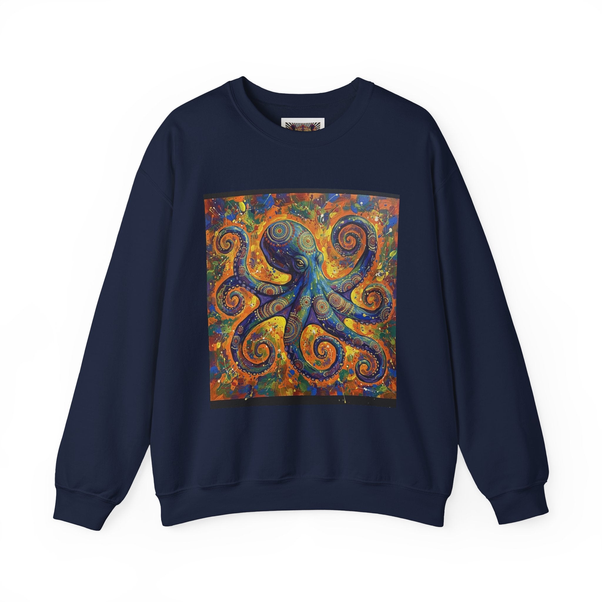 Colorful Octopus Graphic Crewneck Sweatshirt